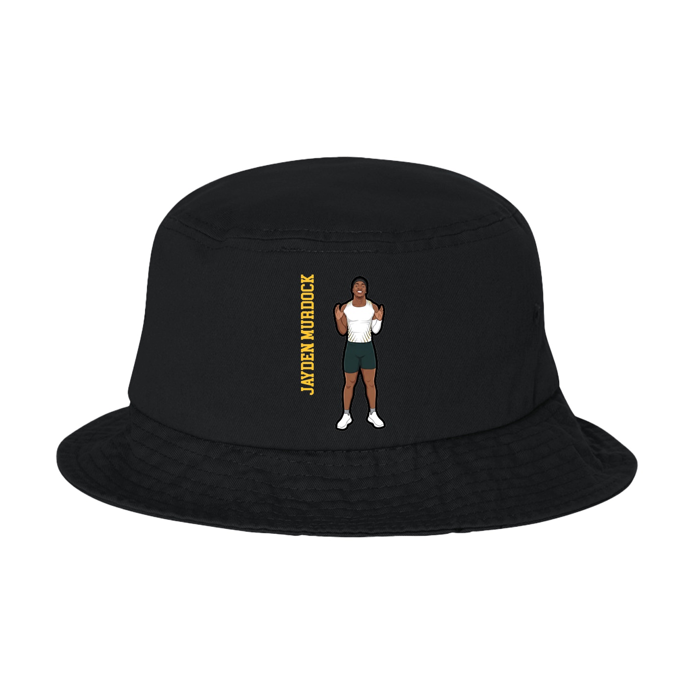 Bucket Cap — Name Vertical in Black