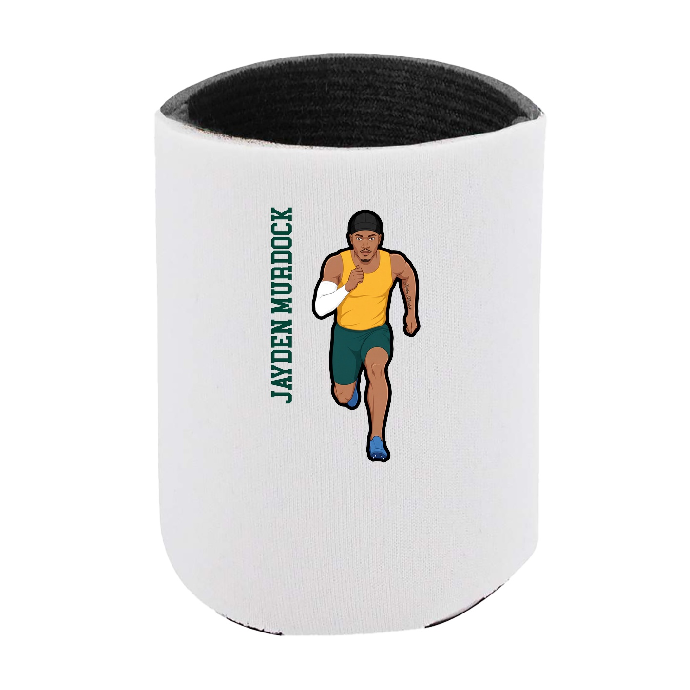Can Holder — Name Vertical in White