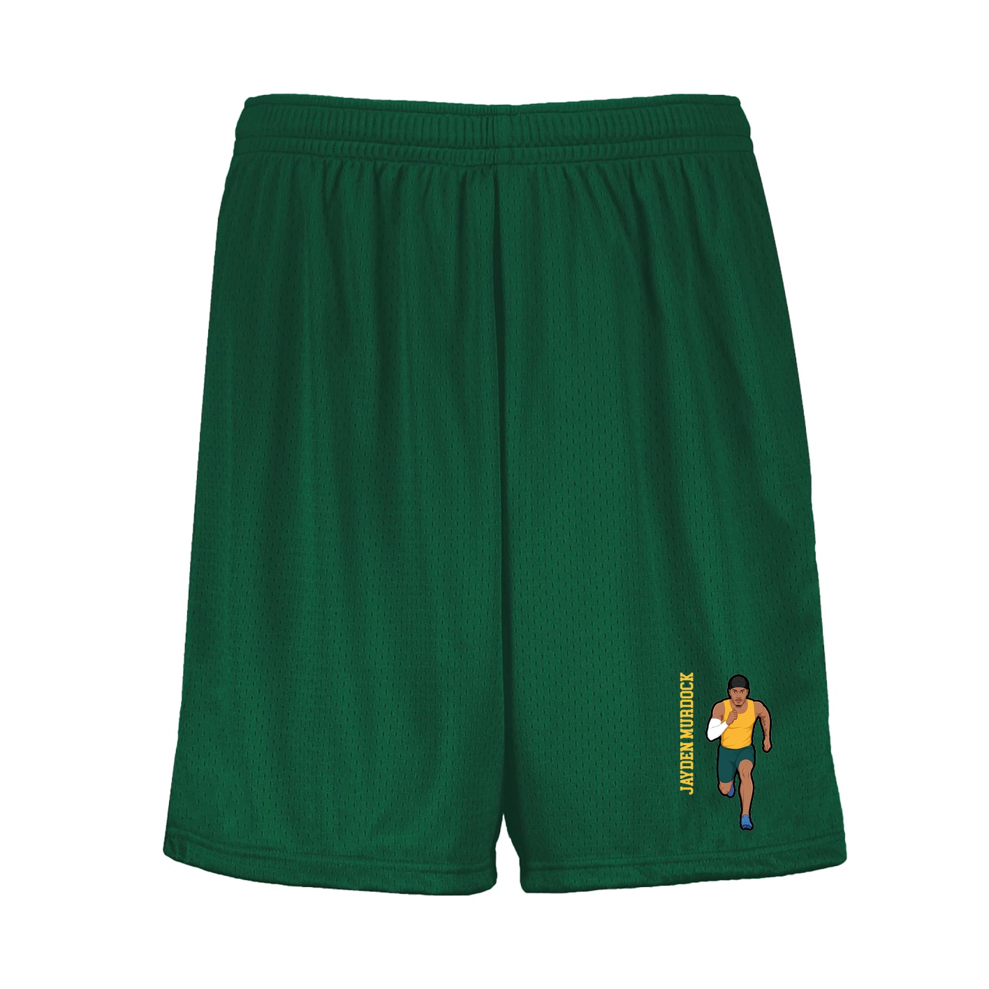 Shorts — Name Vertical in Green