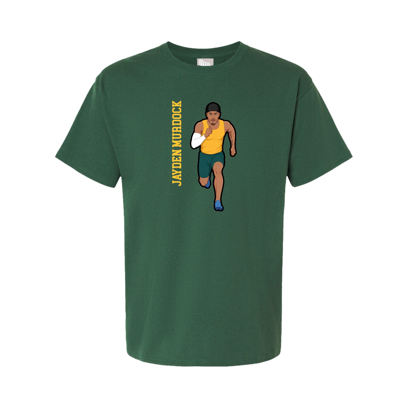 Tee — Name Vertical in Green