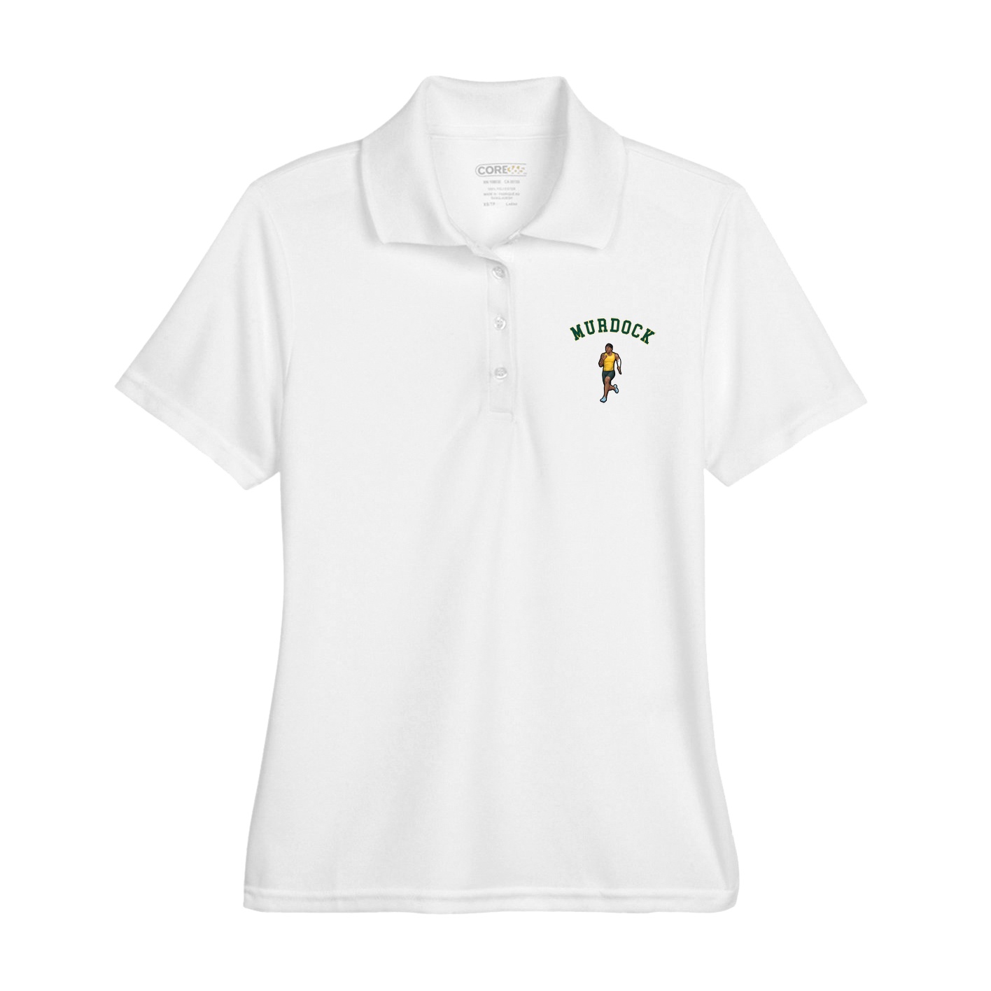 Womens Performance Polo — Shirsey Arch in White