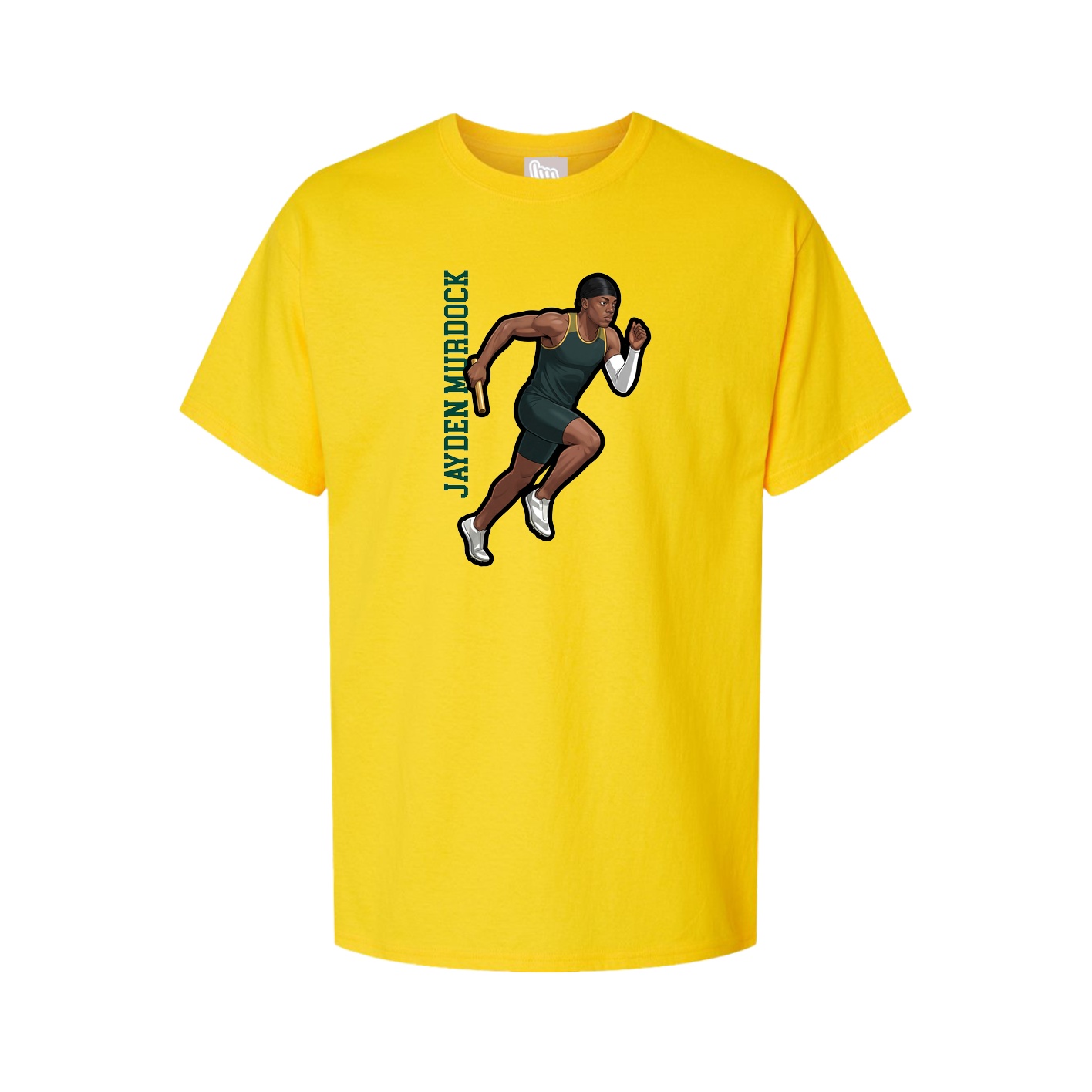 Youth Tee — Name Vertical in Gold