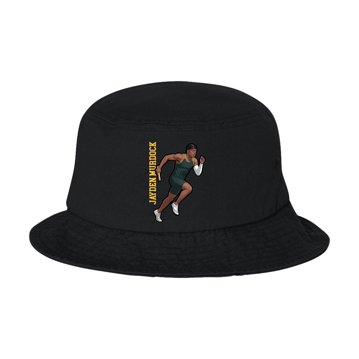 Bucket Cap — Name Vertical in Black
