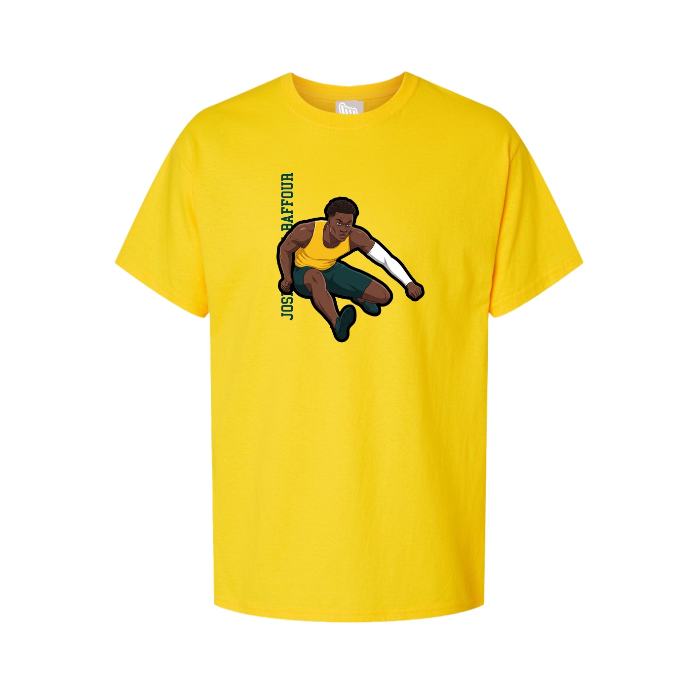 Youth Tee — Name Vertical in Gold