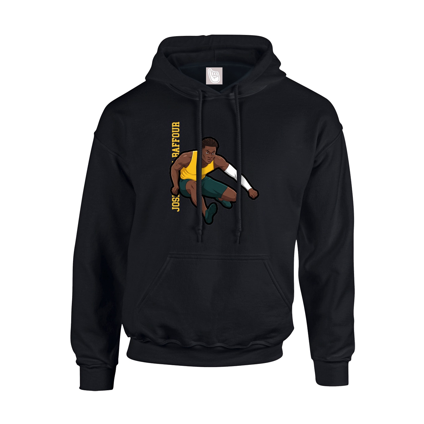 Youth Hoodie — Name Vertical in Black