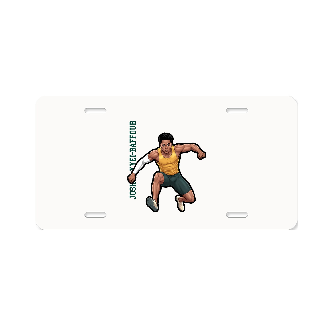 License Plate — Name Vertical in Classic