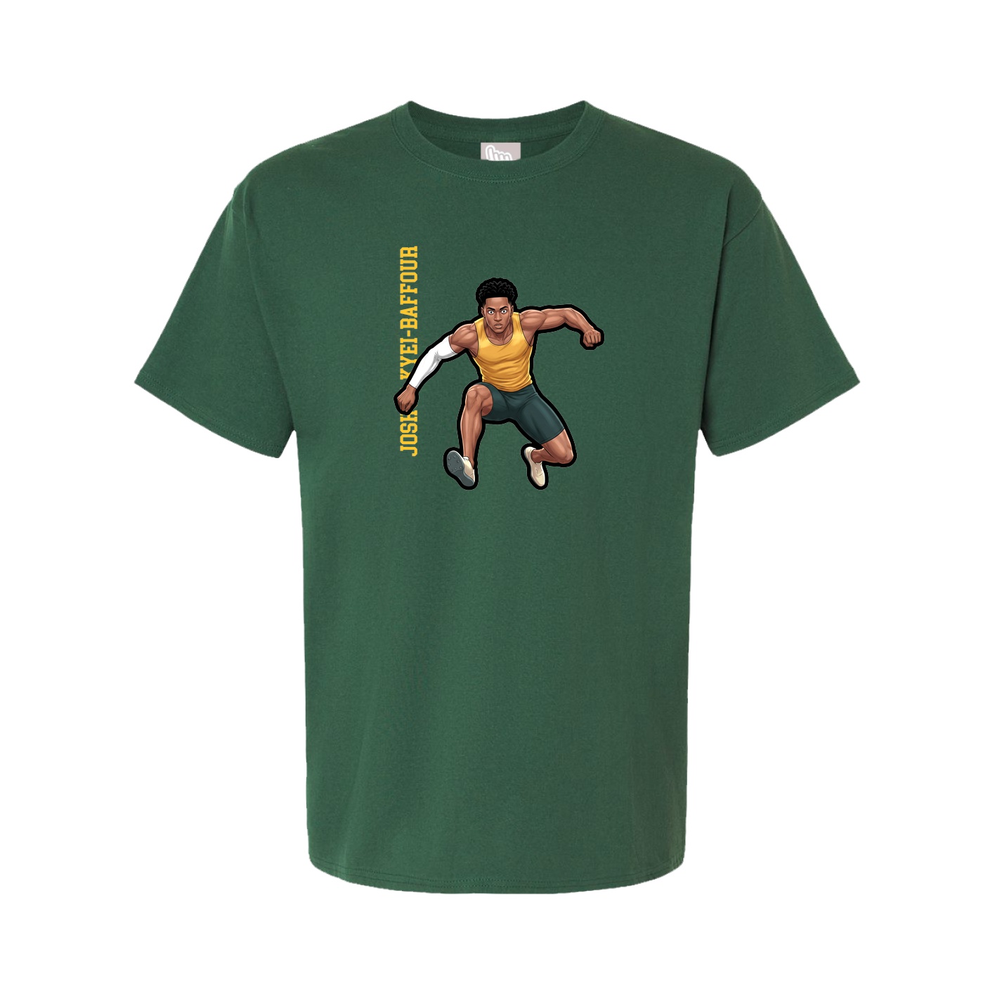 Youth Tee — Name Vertical in Green
