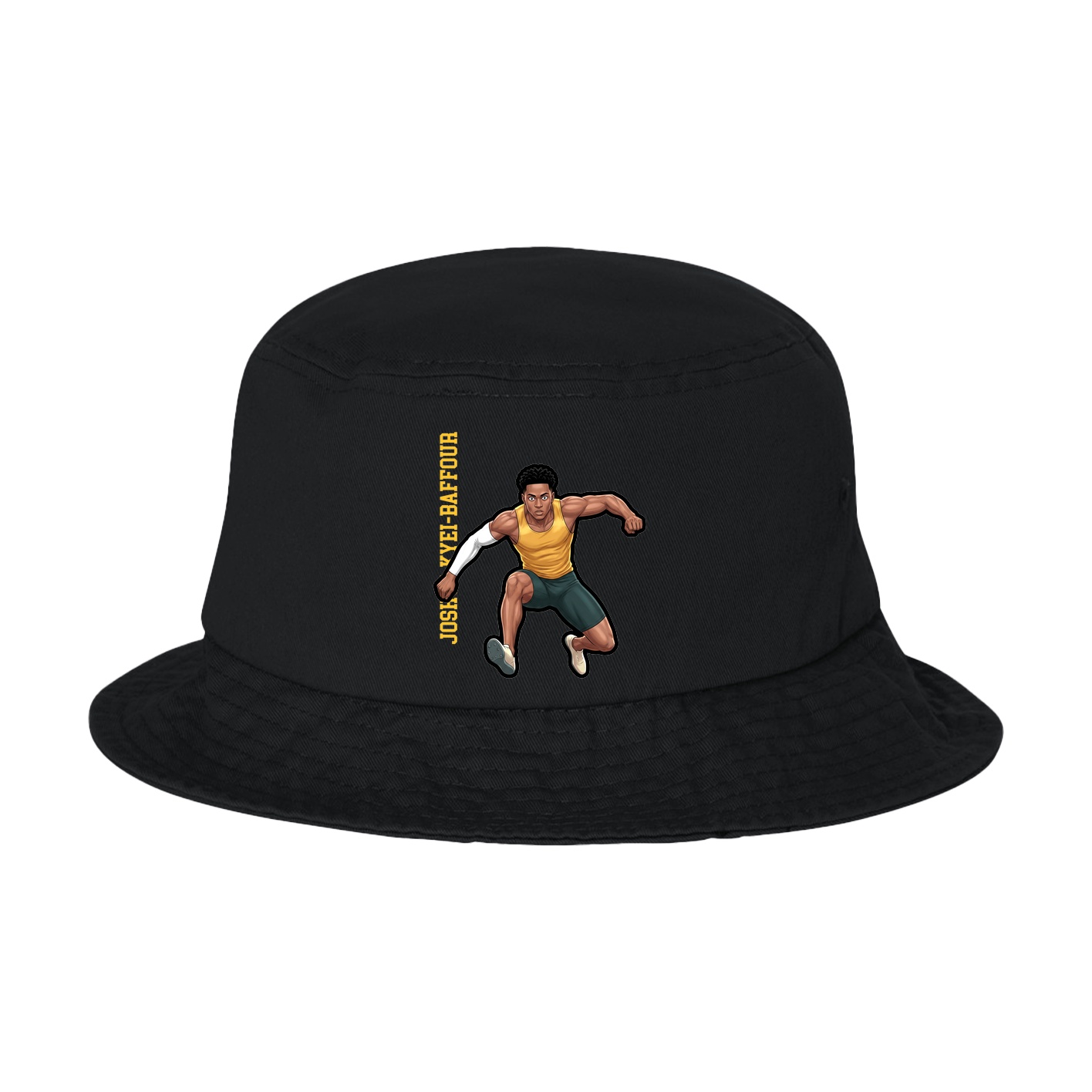 Bucket Cap — Name Vertical in Black
