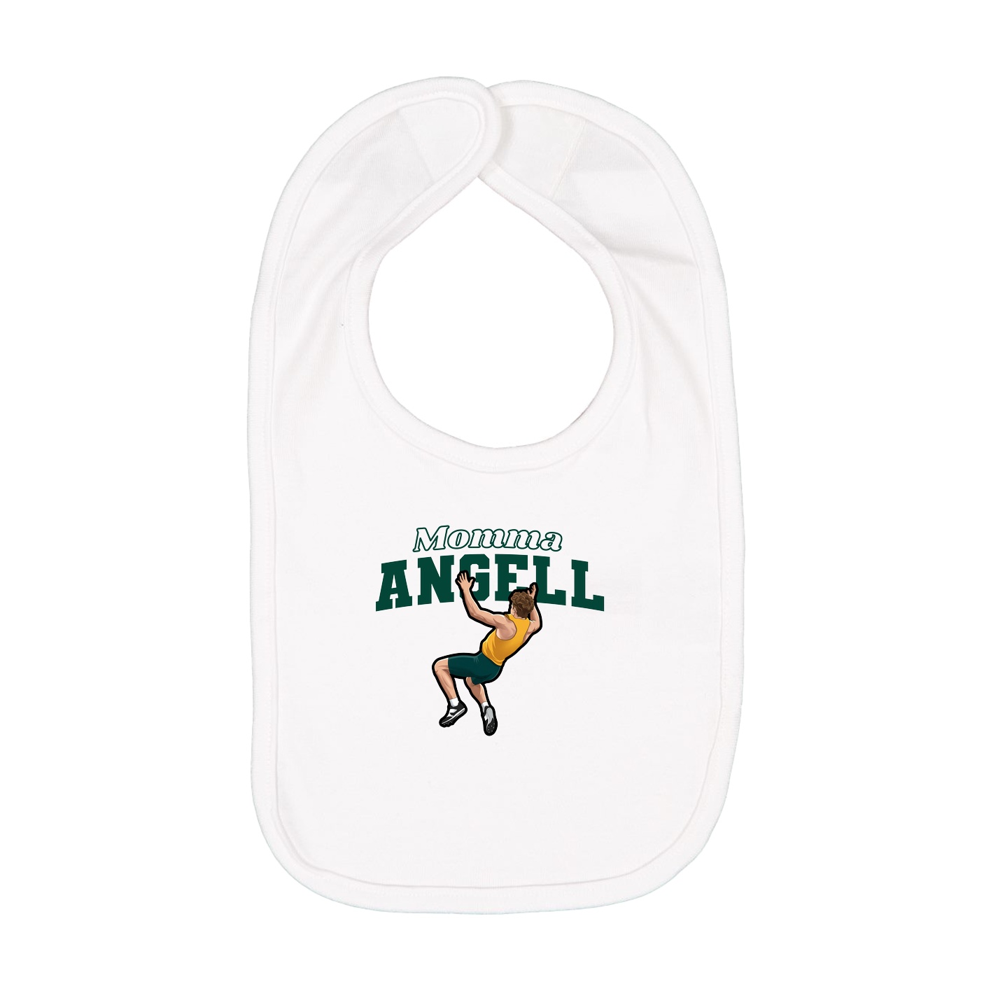 Infant Bib — Mothers Day Block in White