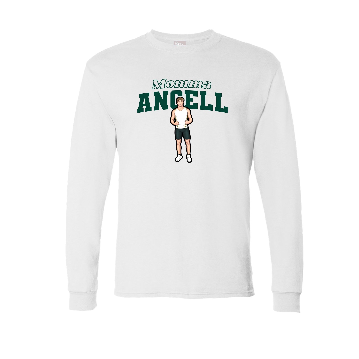 Long Sleeve Tee — Mothers Day Block in White