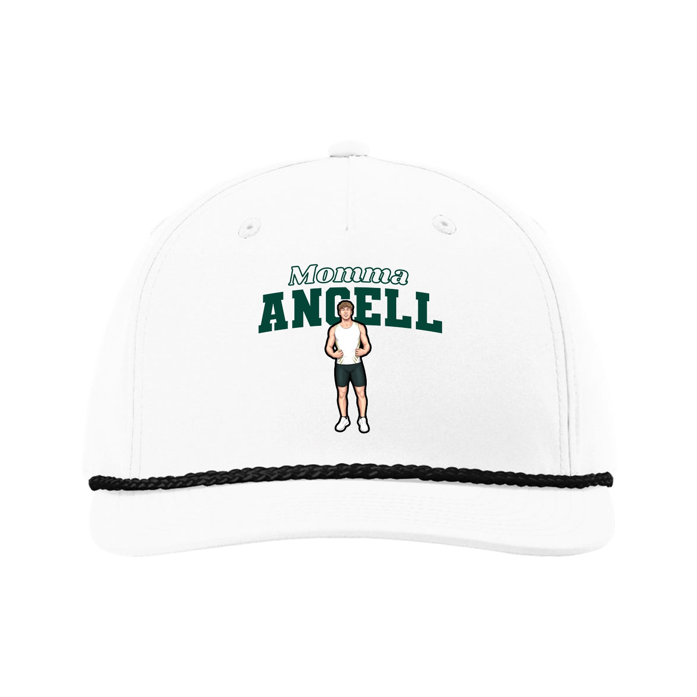 Five-Panel Classic Rope Cap — Mothers Day Block in White