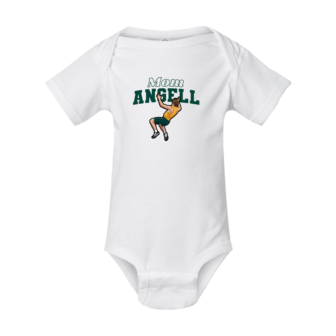 Baby Onesie — Mothers Day Block in White