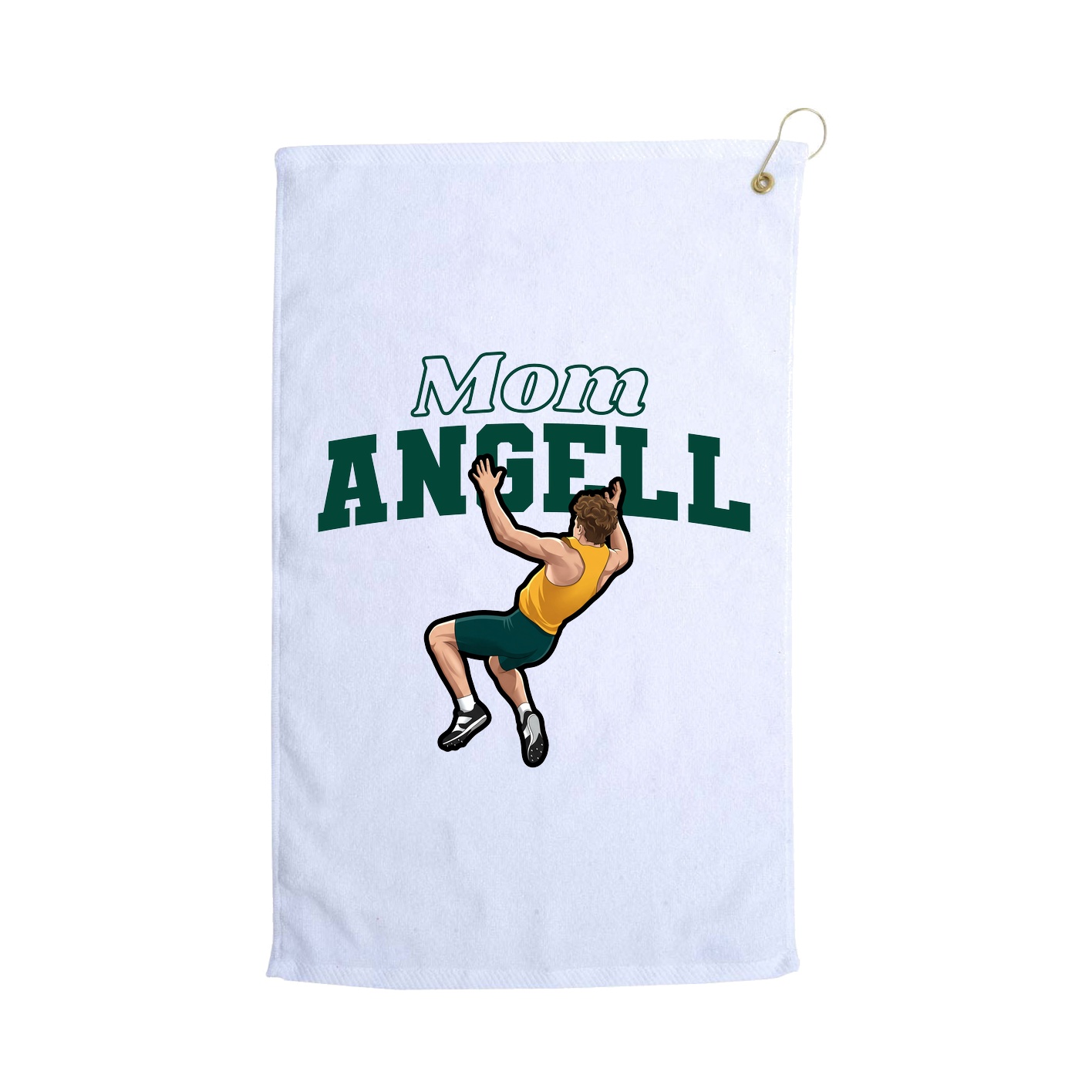Golf Towel — Mothers Day Block in White