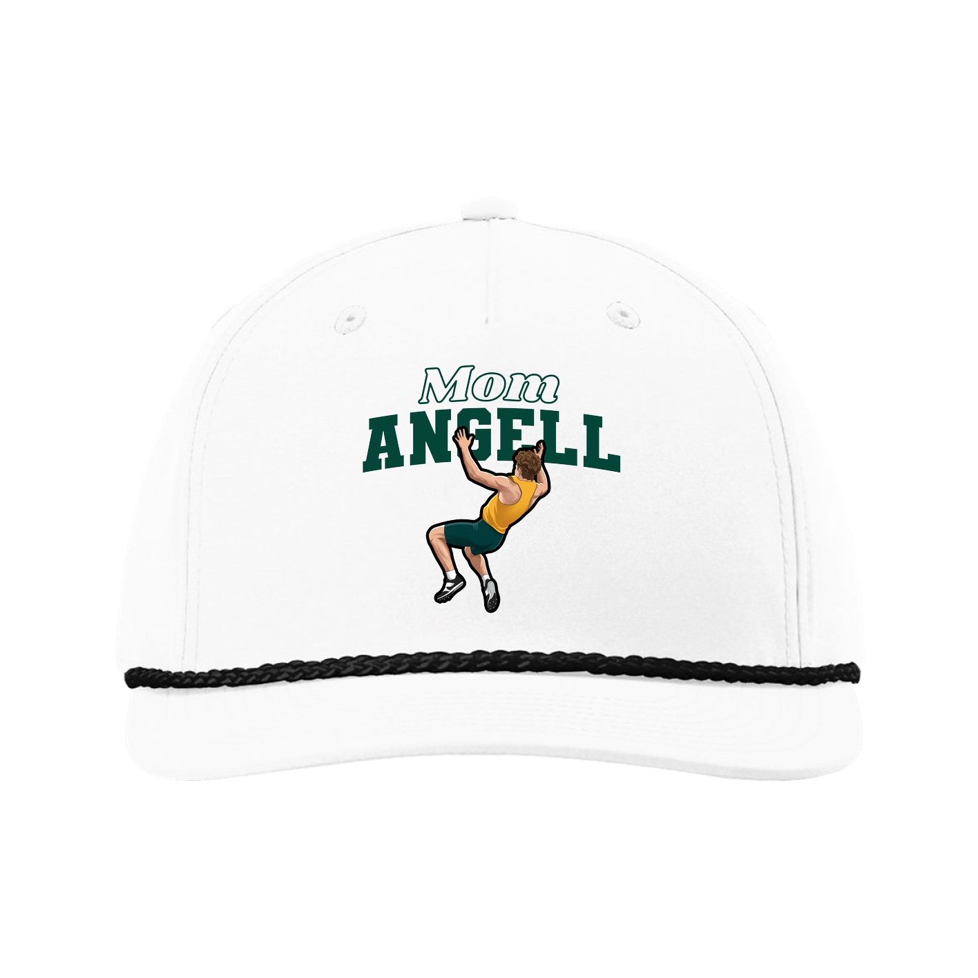 Five-Panel Classic Rope Cap — Mothers Day Block in White