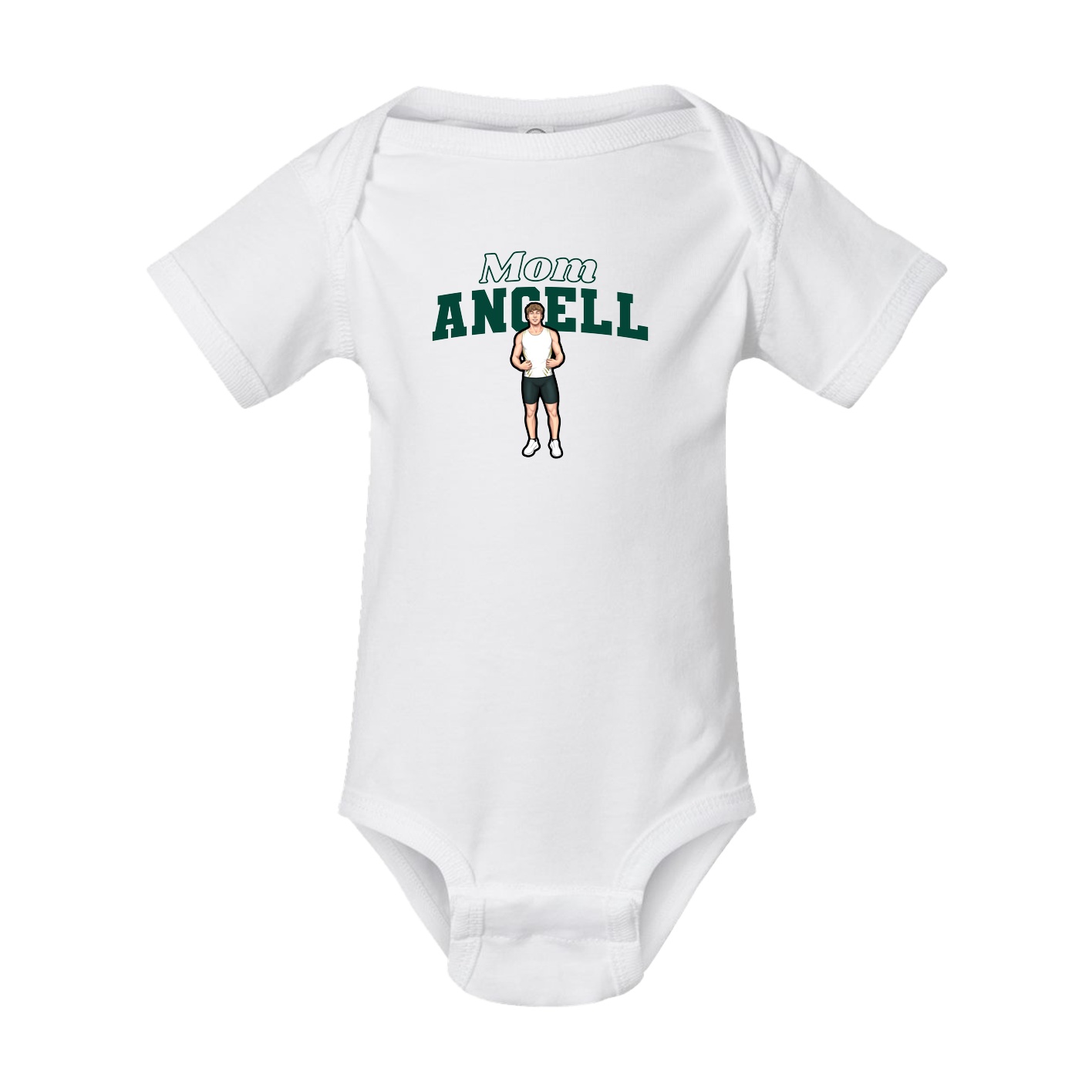 Baby Onesie — Mothers Day Block in White