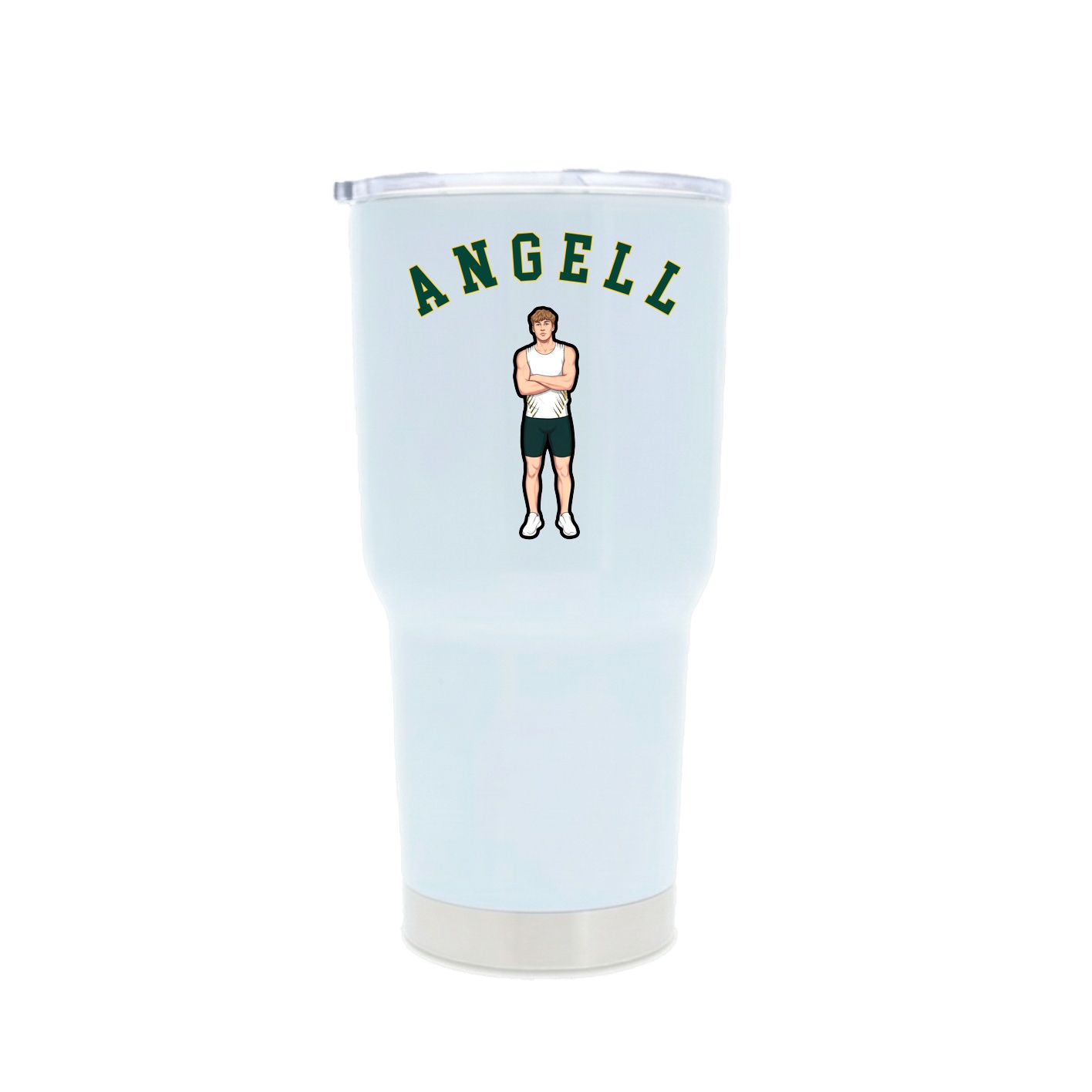 30oz Stainless Steel Tumbler — Shirsey Arch in White