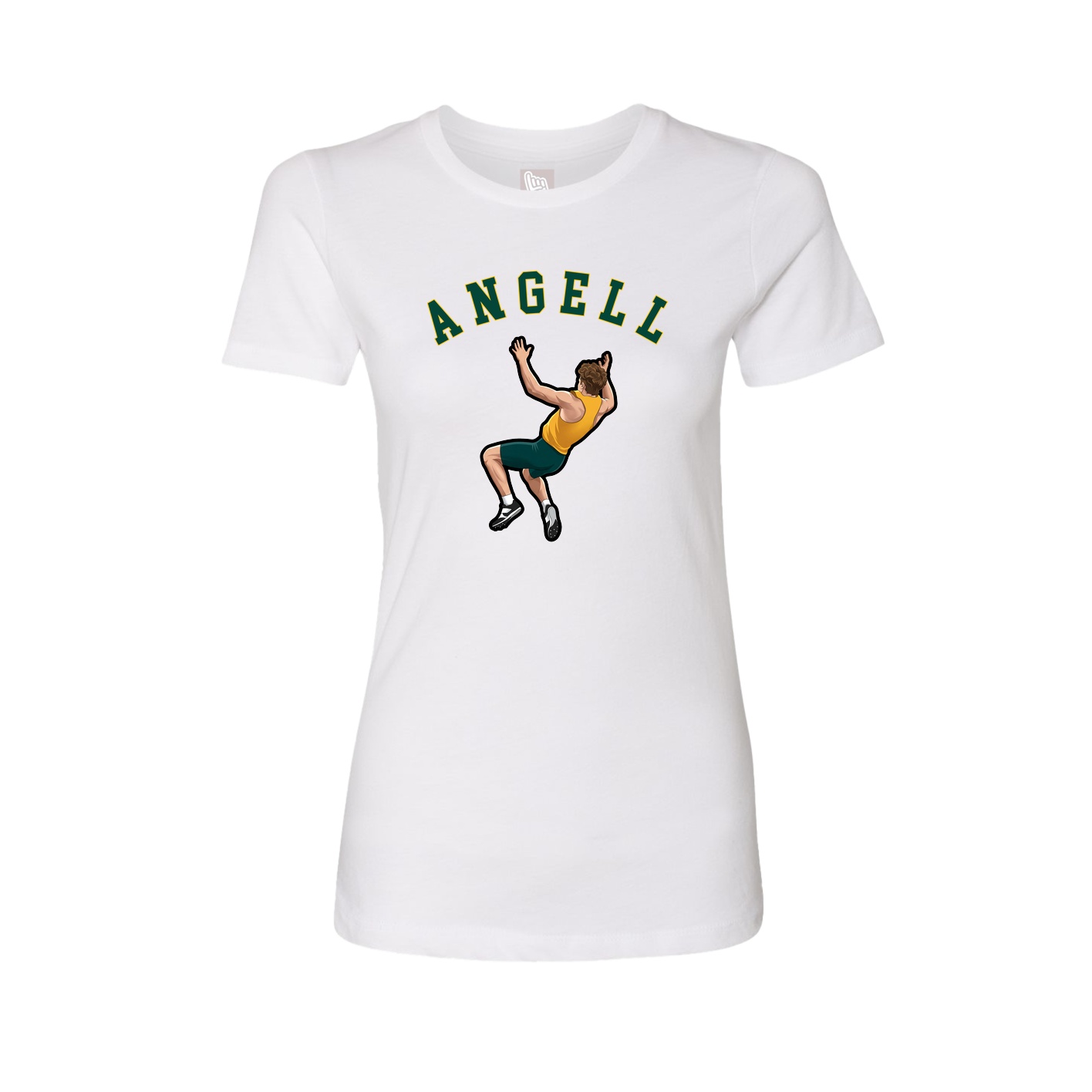 Fitted Women's Tee — Shirsey Arch in White