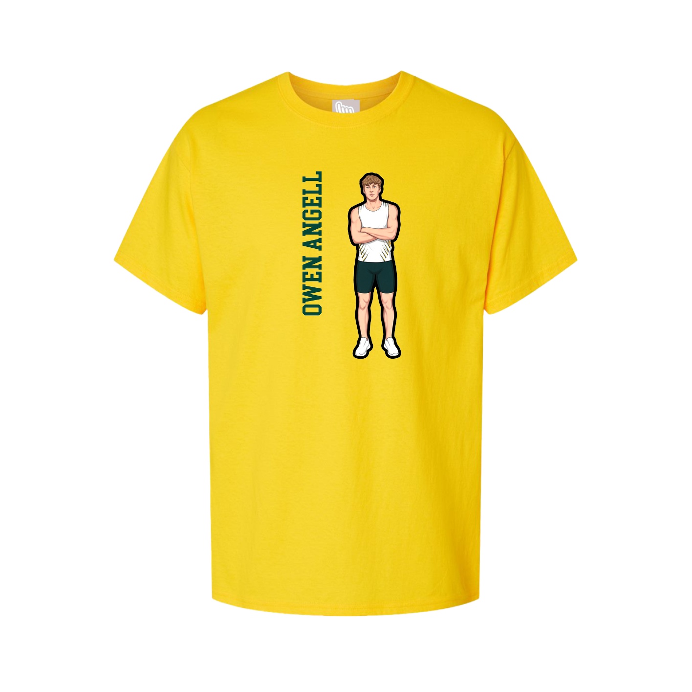 Tee — Name Vertical in Gold