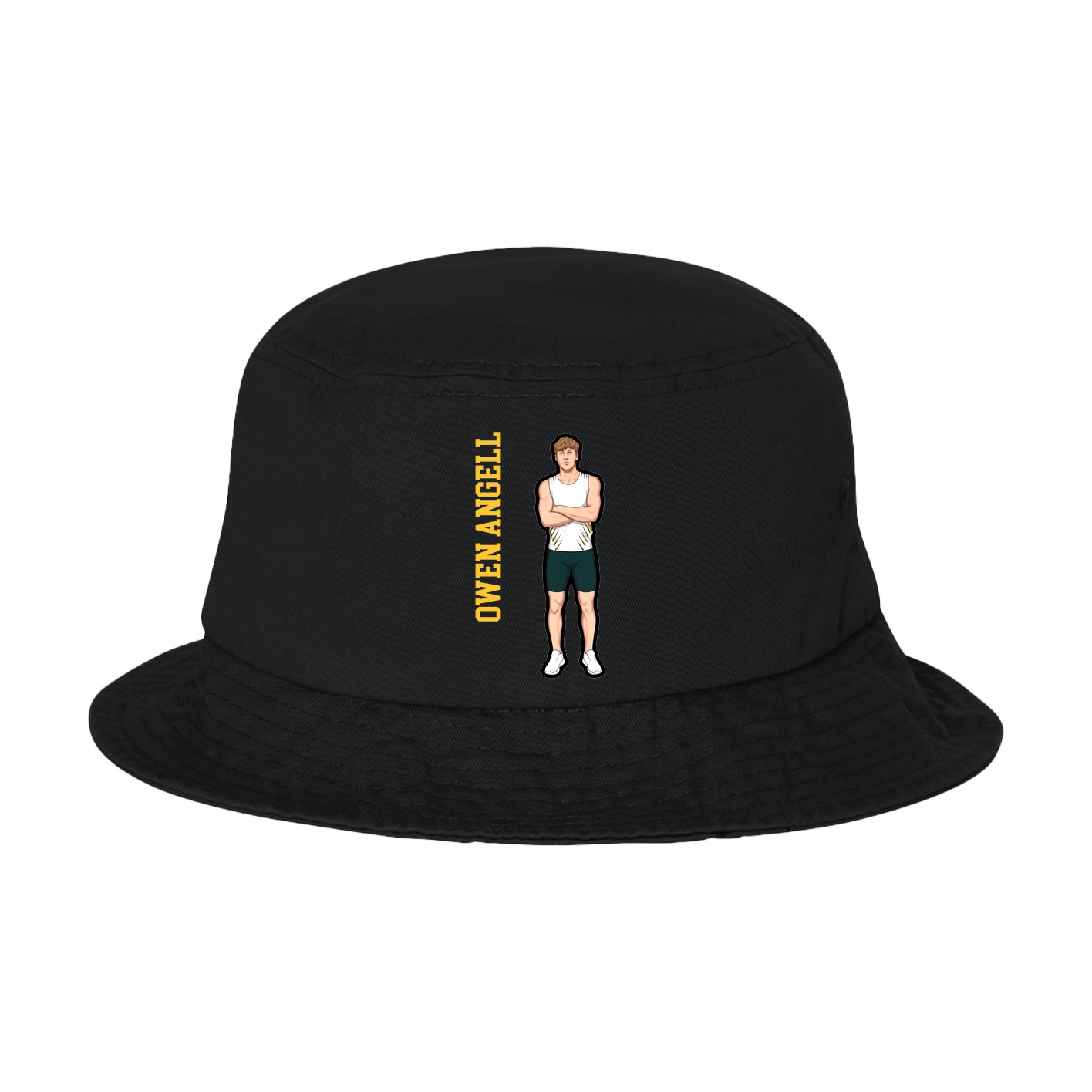 Bucket Cap — Name Vertical in Black
