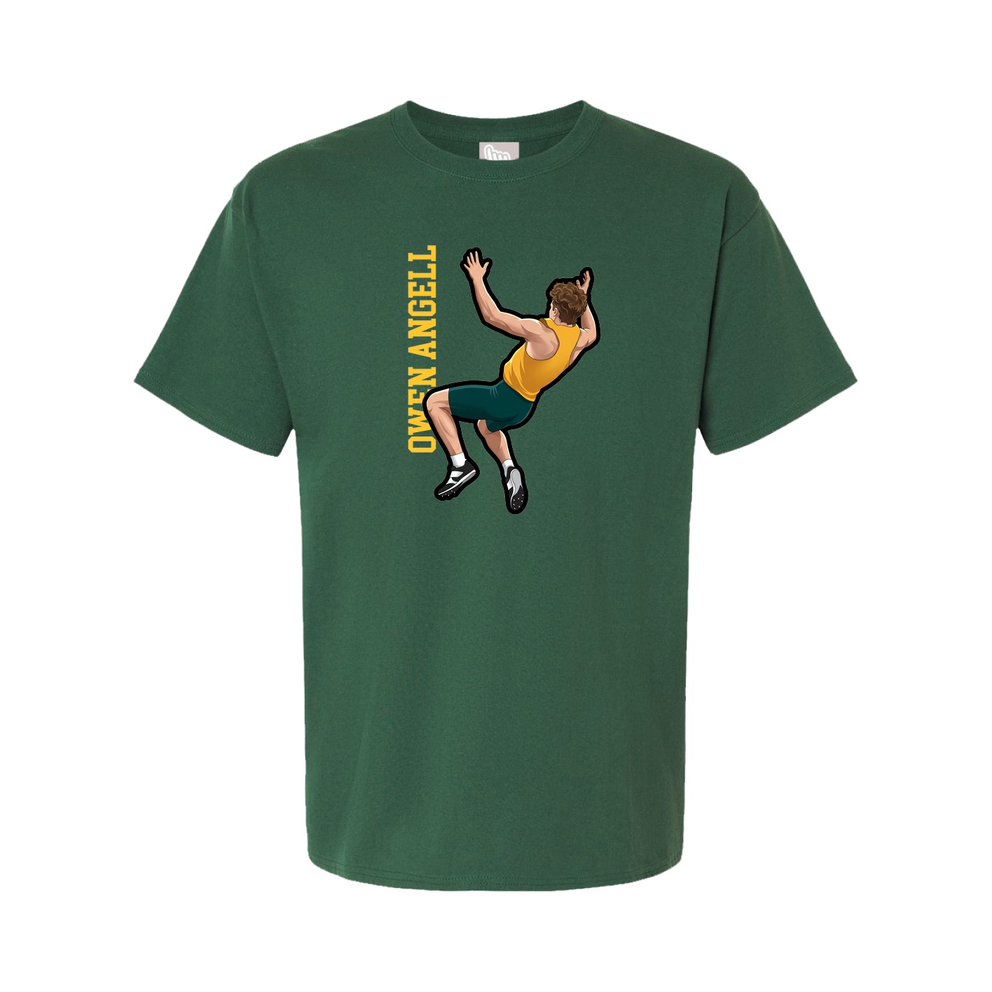 Youth Tee — Name Vertical in Green