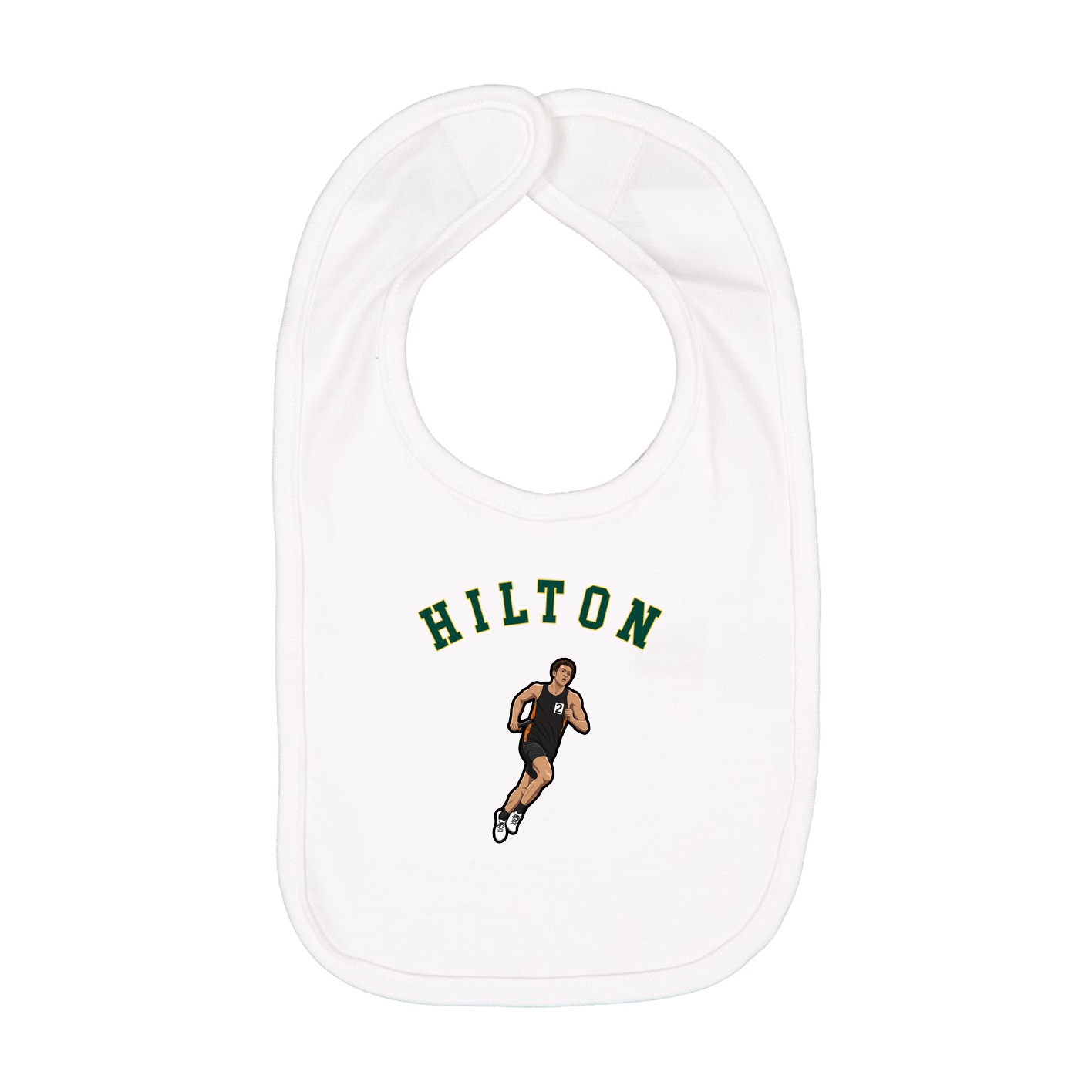 Infant Bib — Shirsey Arch in White