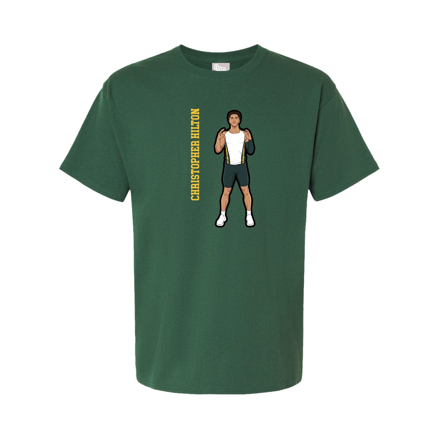 Tee — Name Vertical in Green
