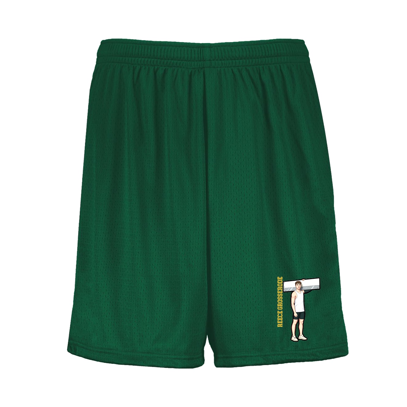 Shorts — Name Vertical in Green