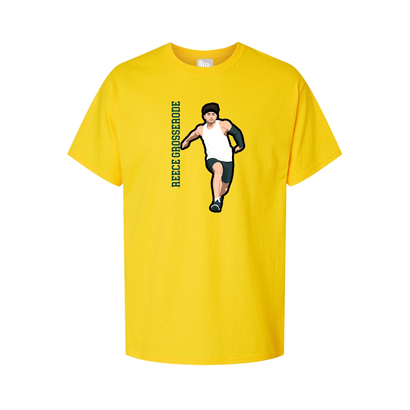 Youth Tee — Name Vertical in Gold