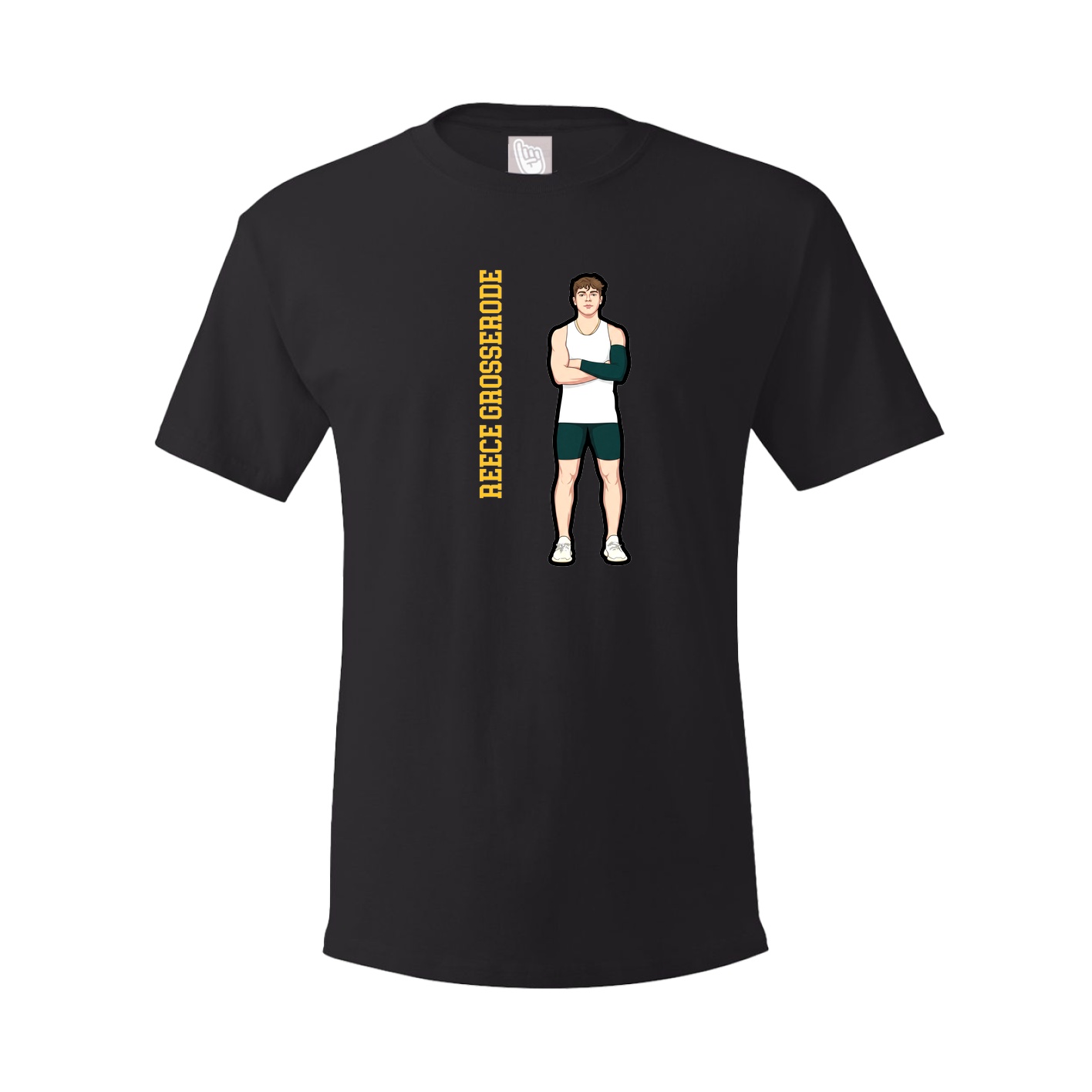 Tee — Name Vertical in Black