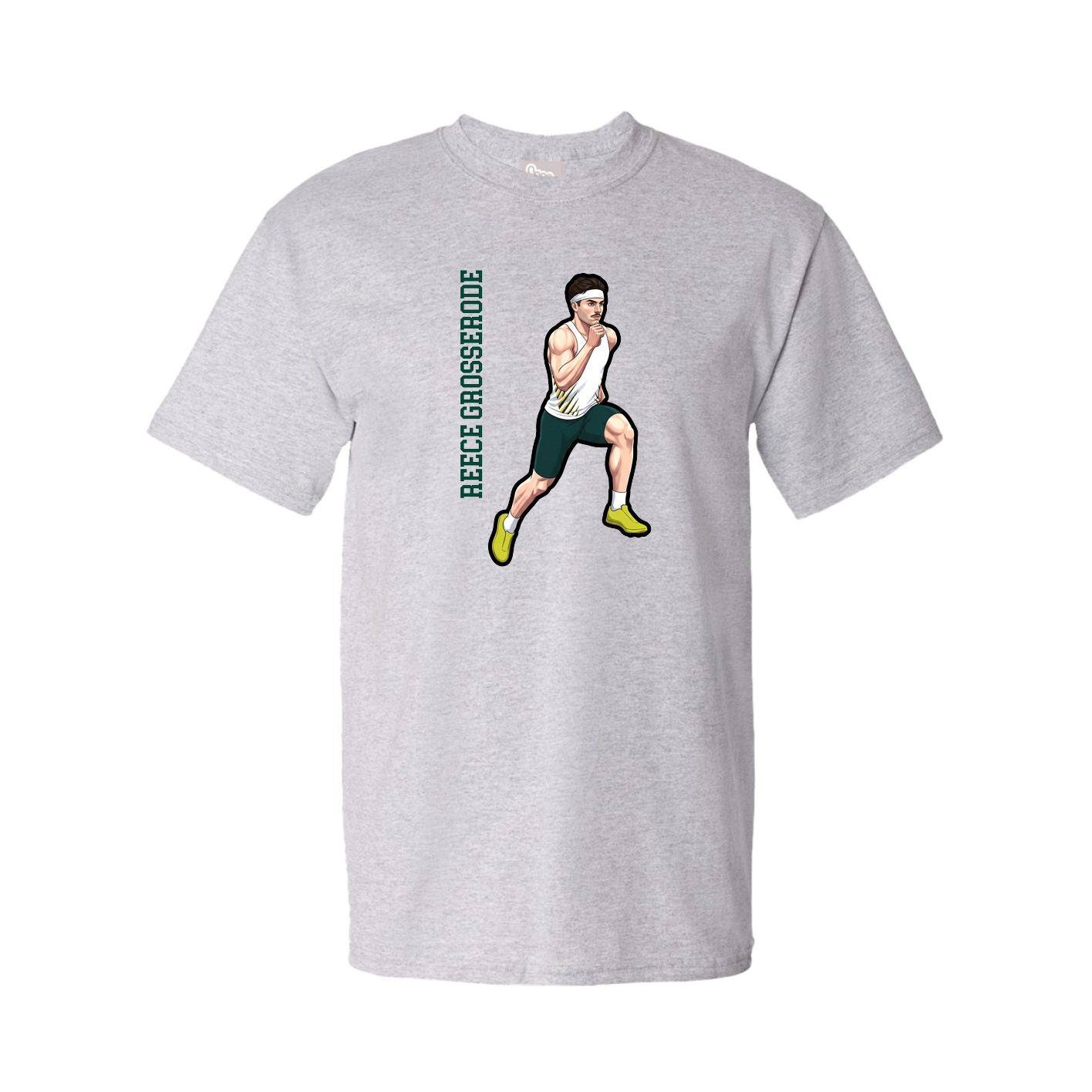 Tee — Name Vertical in Grey