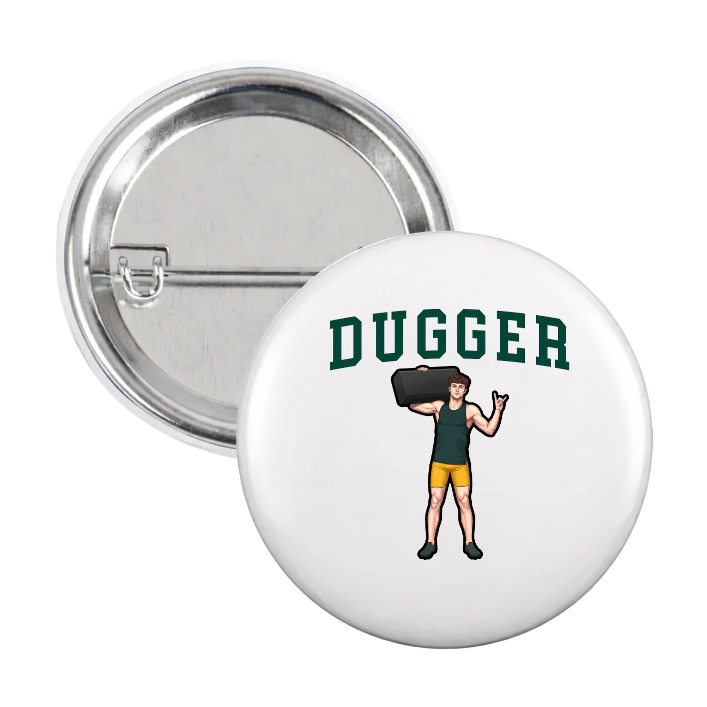 Game Day Button — Shirsey in White
