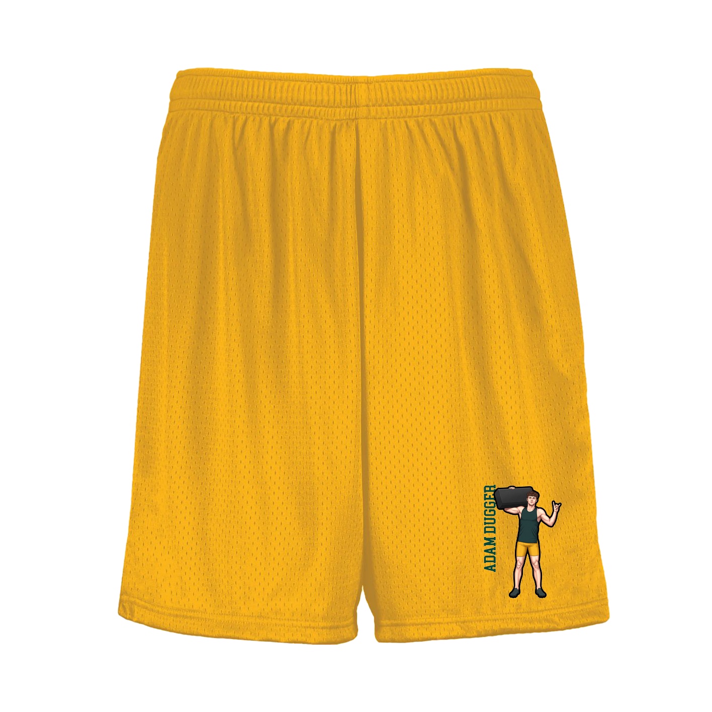 Shorts — Name Vertical in Gold
