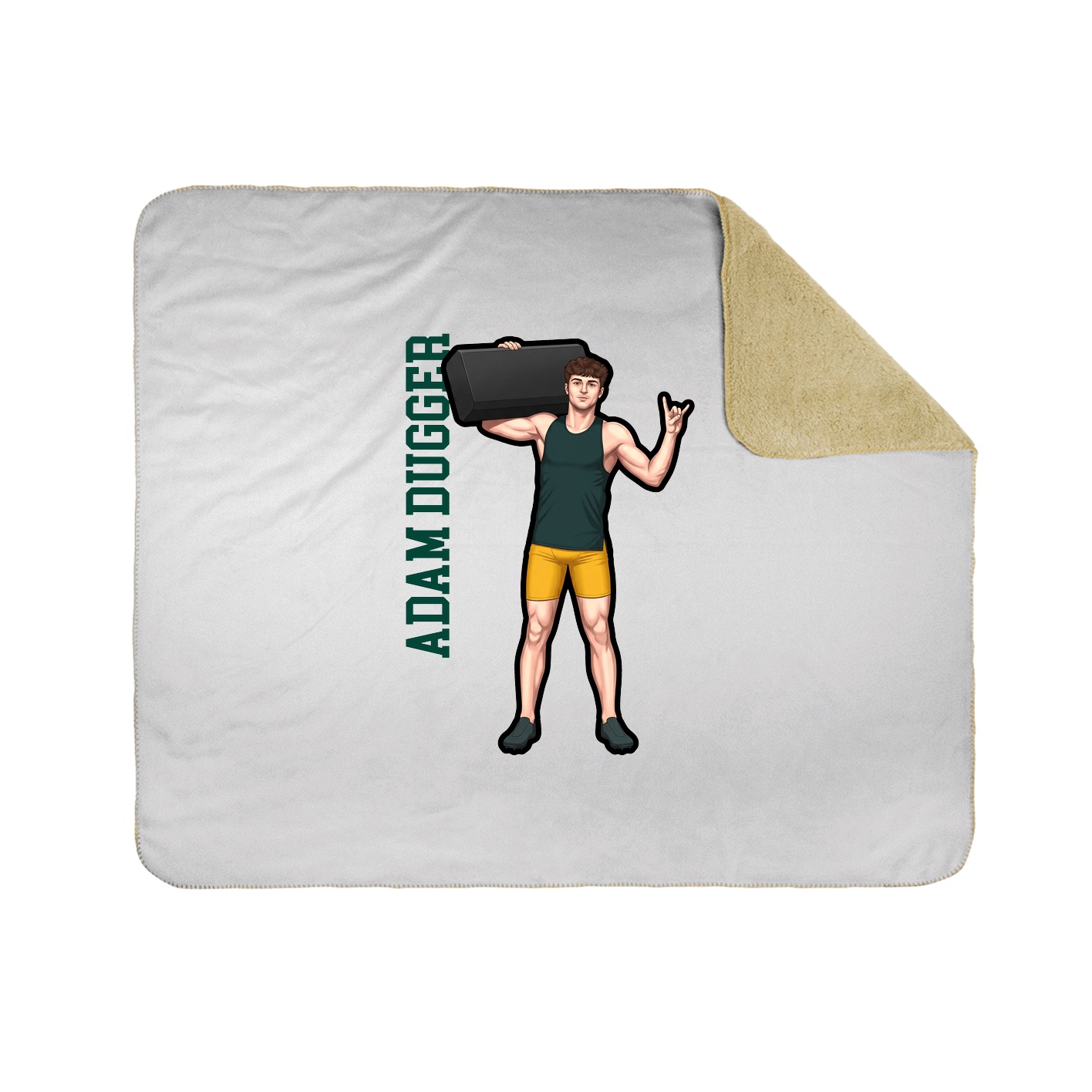 50x60 Sherpa Lined Throw Blanket