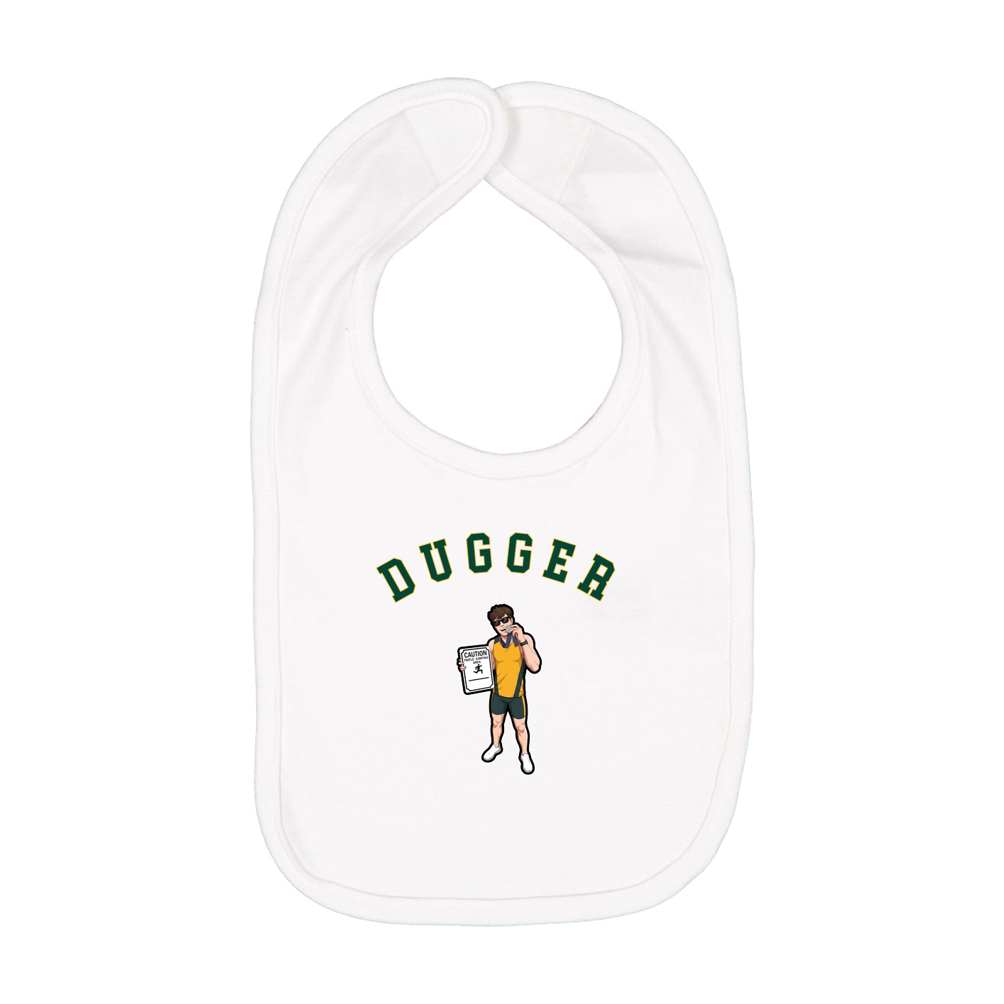 Infant Bib — Shirsey Arch in White
