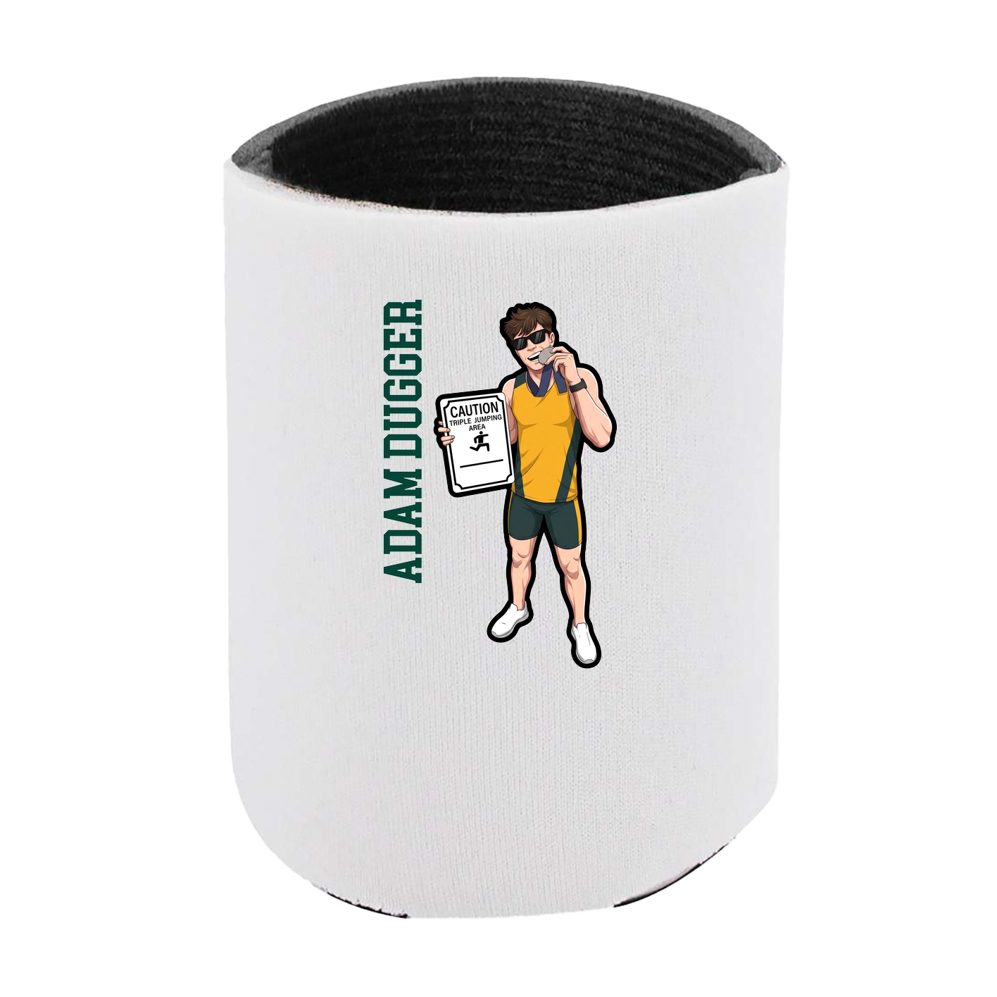 Can Holder — Name Vertical in White