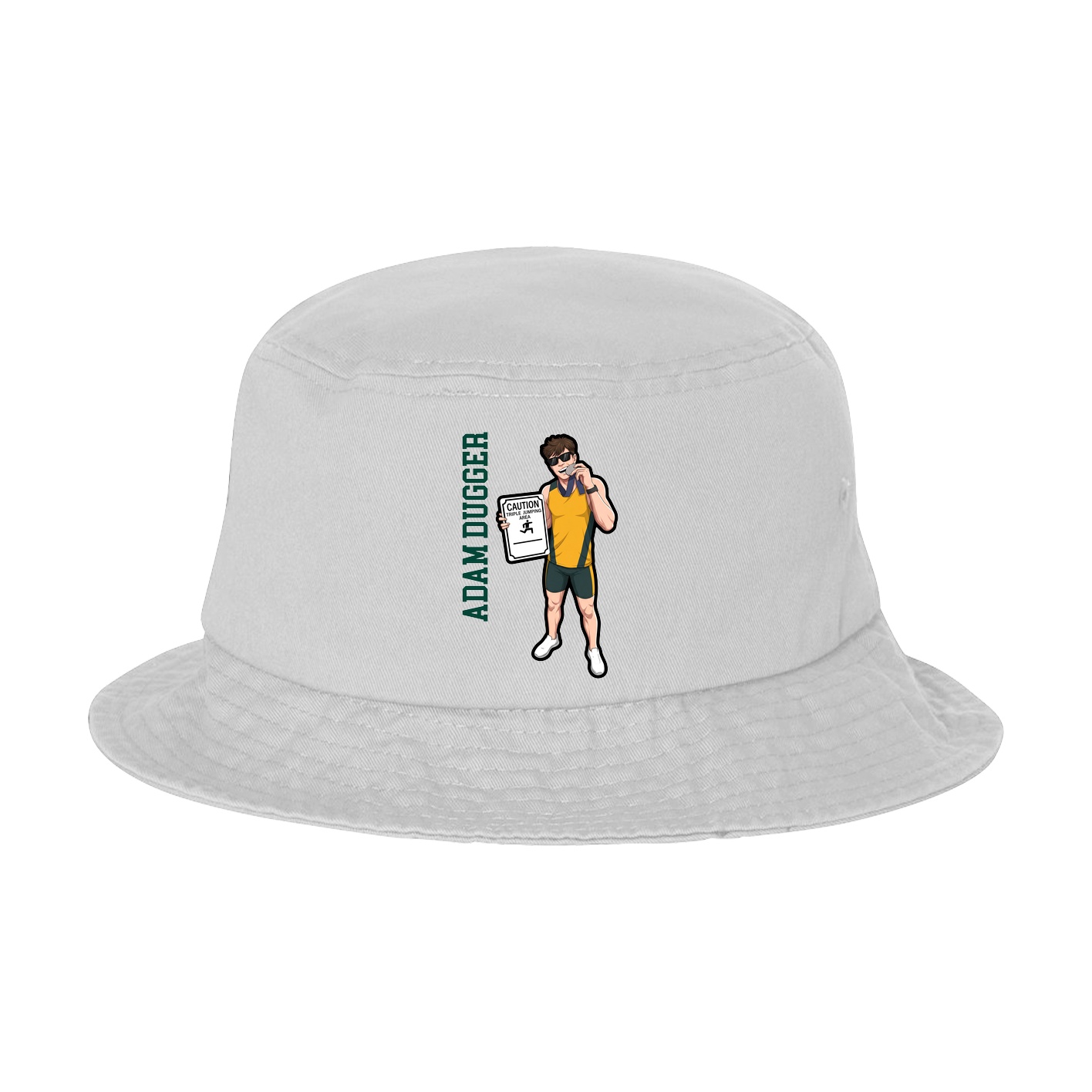 Bucket Cap — Name Vertical in White