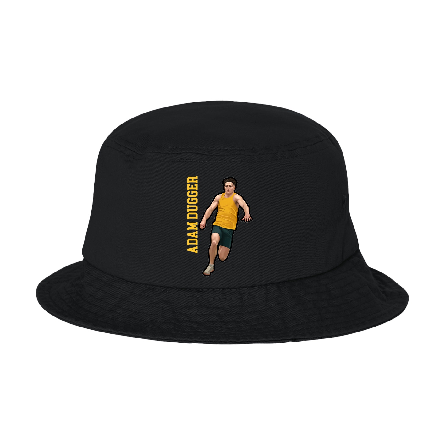 Bucket Cap — Name Vertical in Black
