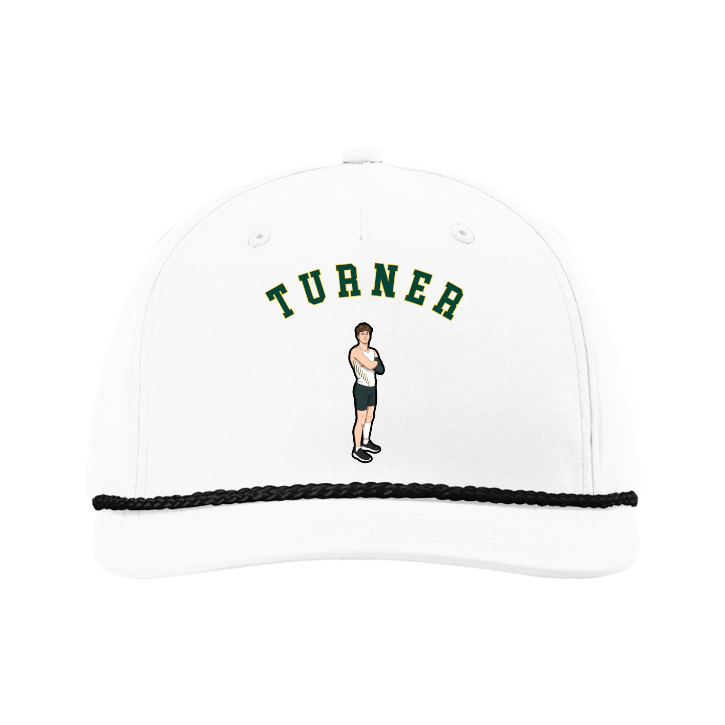 Five-Panel Classic Rope Cap — Shirsey Arch in White