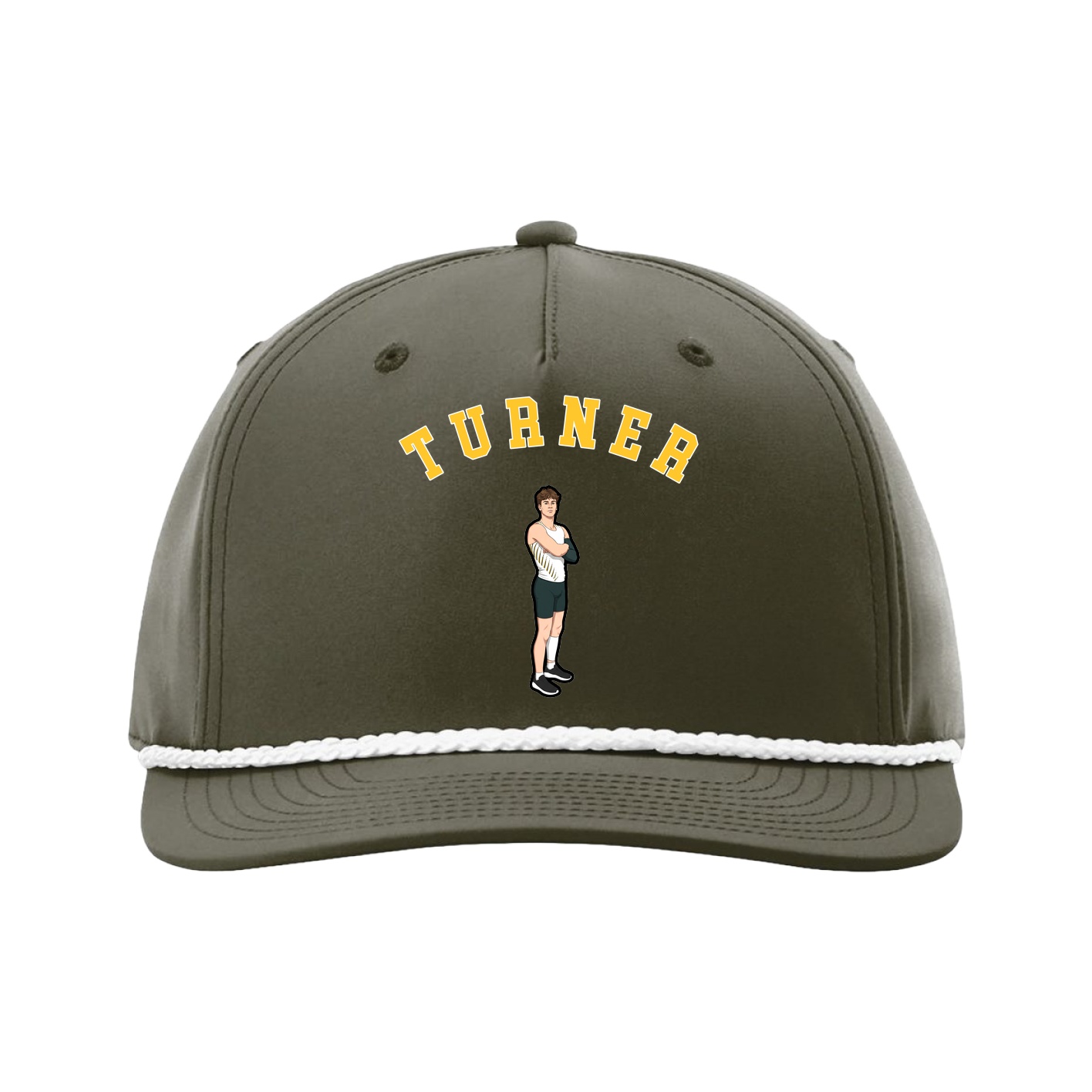 Five-Panel Classic Rope Cap — Shirsey Arch in Green