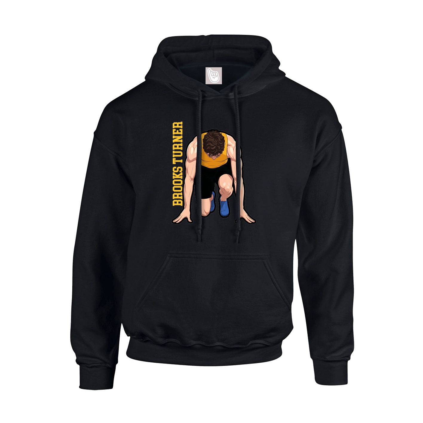 Youth Hoodie — Name Vertical in Black