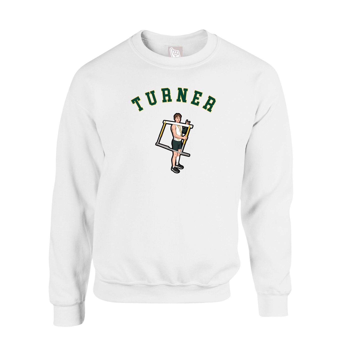 Fleece Crew — Shirsey Arch in White
