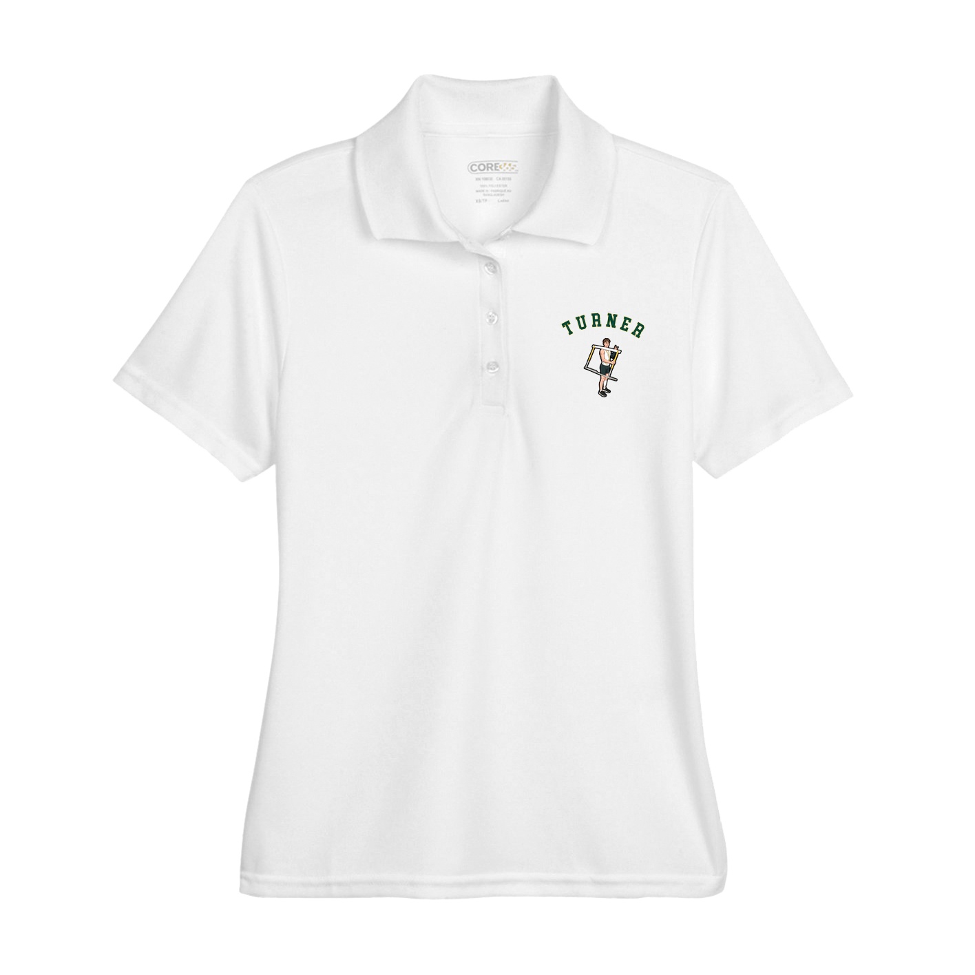 Womens Performance Polo — Shirsey Arch in White