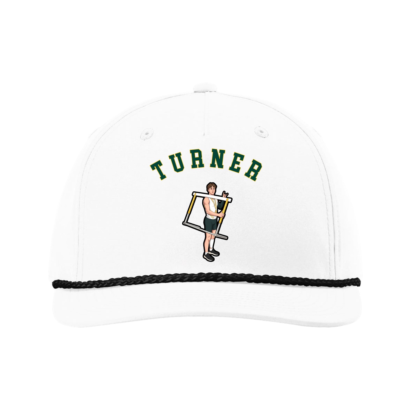 Five-Panel Classic Rope Cap — Shirsey Arch in White