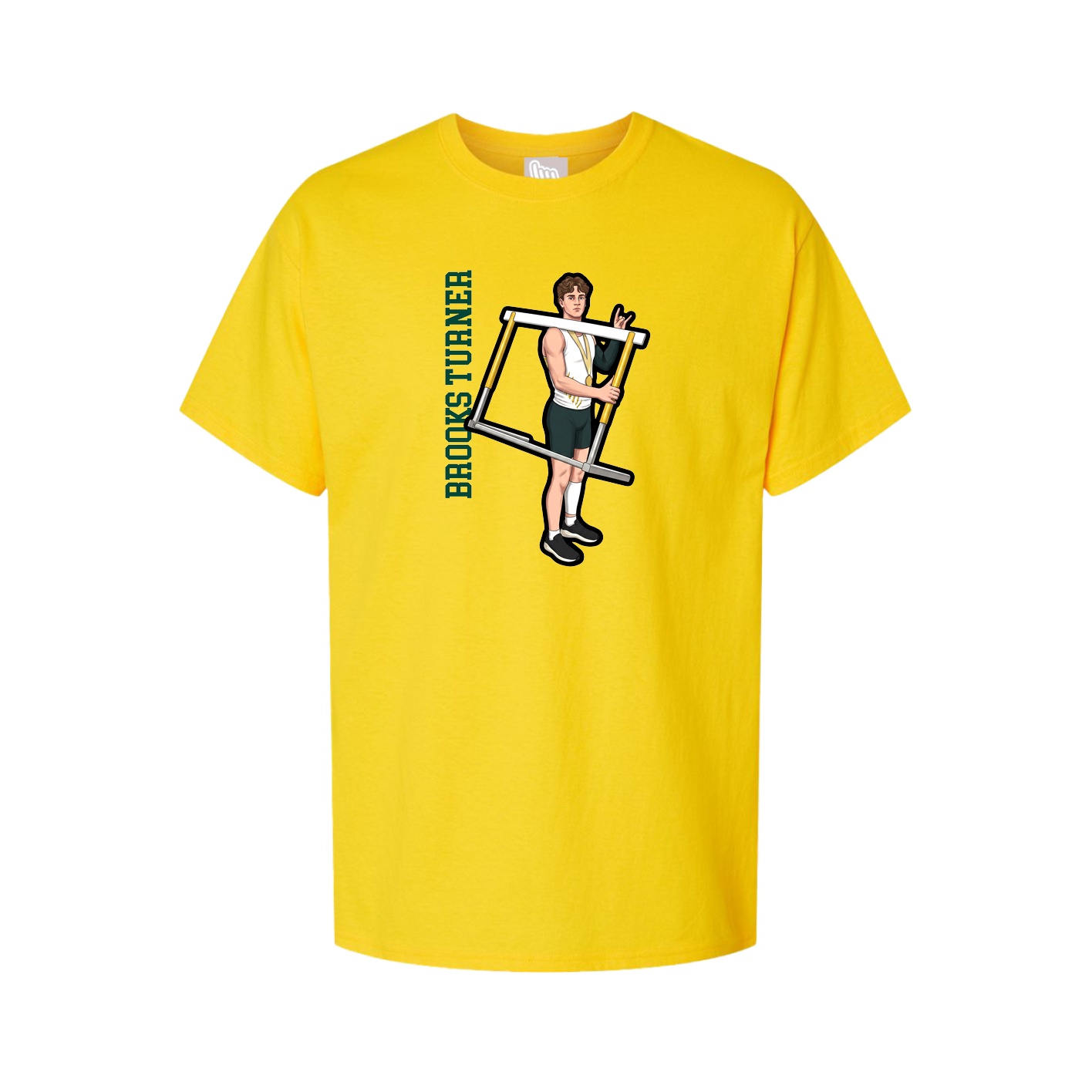 Tee — Name Vertical in Gold