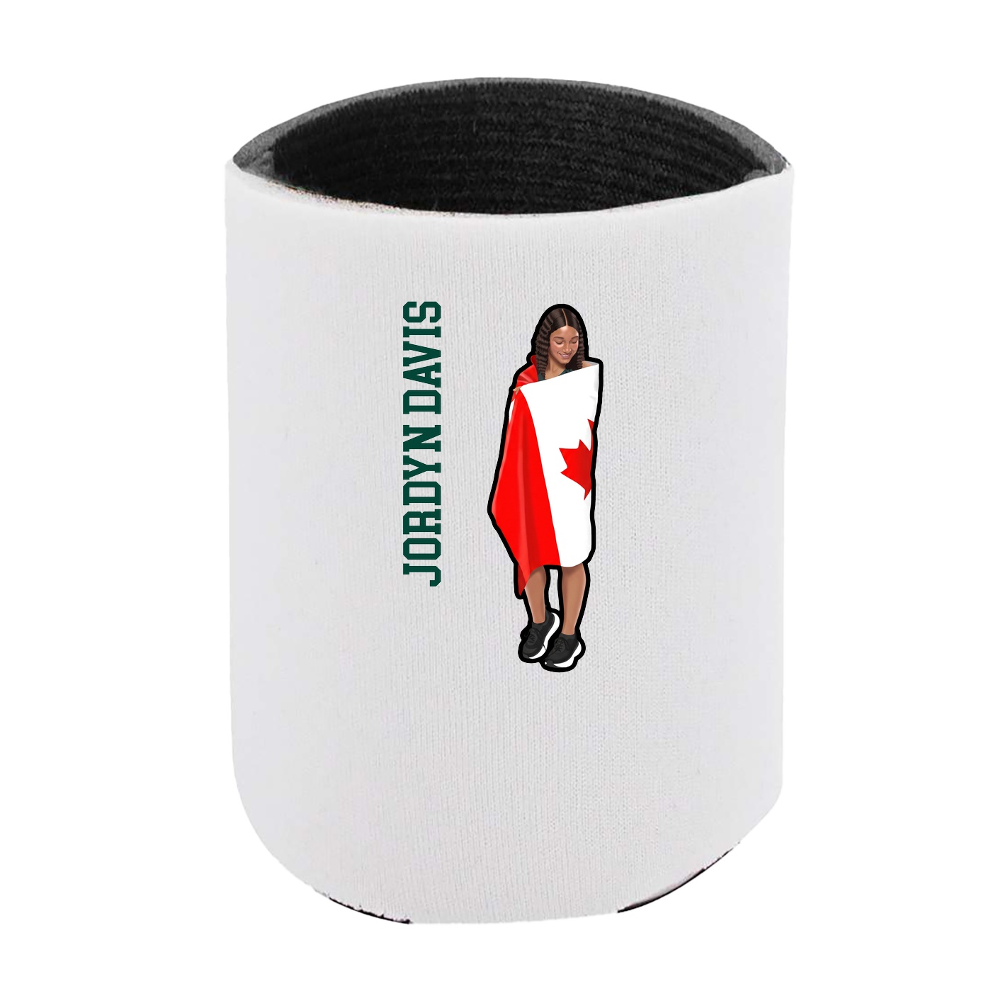Can Holder — Name Vertical in White