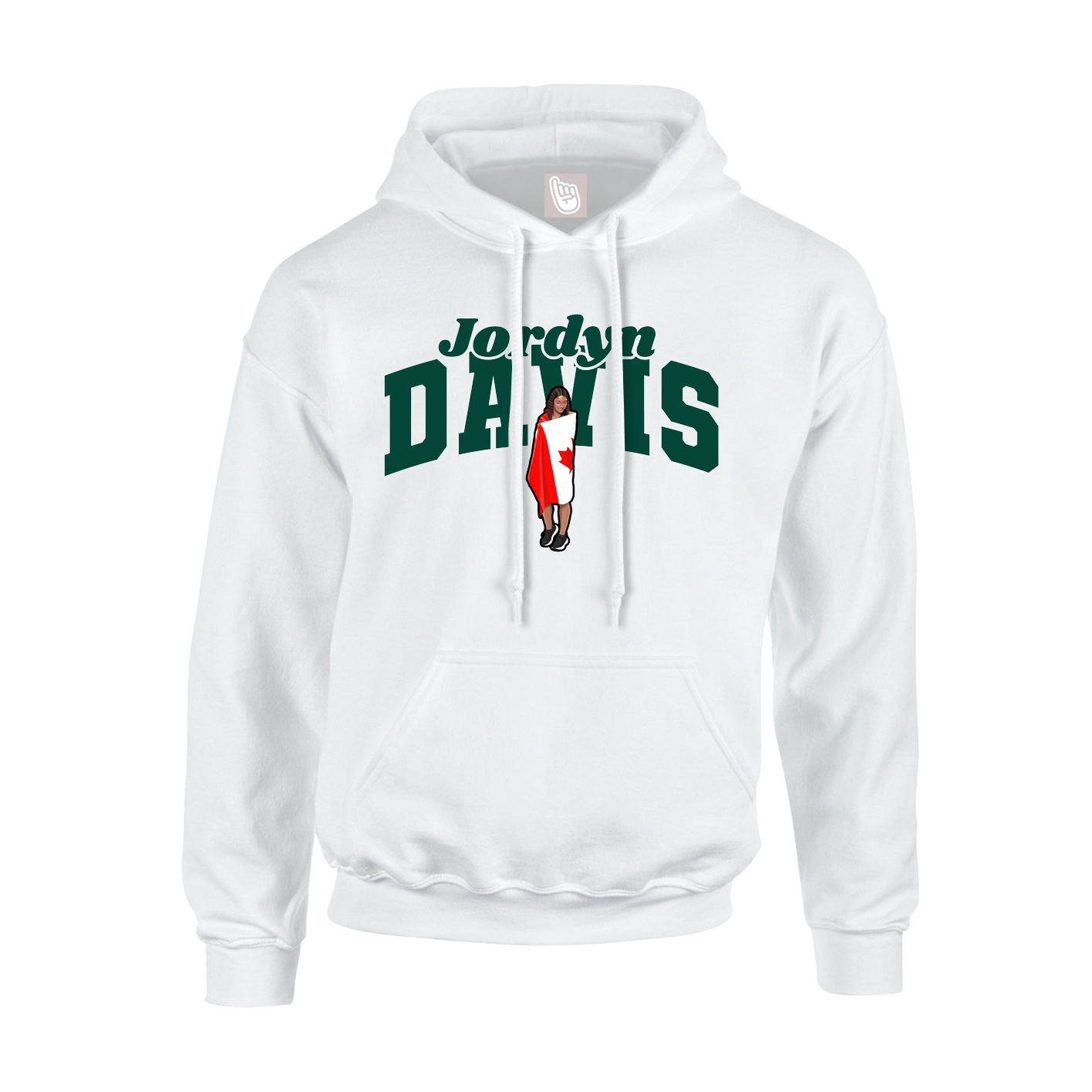 Hoodie — Signature Arch in White