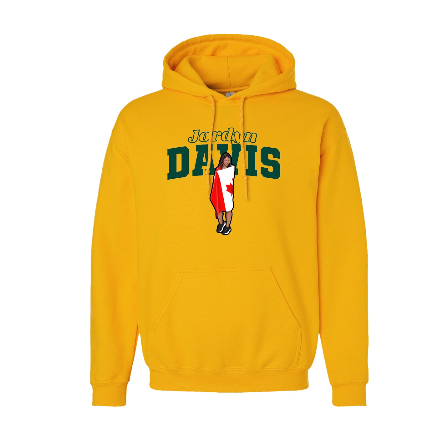 Hoodie — Name Arch in Gold