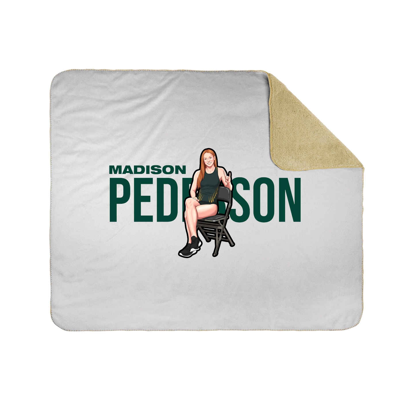 Throw Blanket — Player Name in White