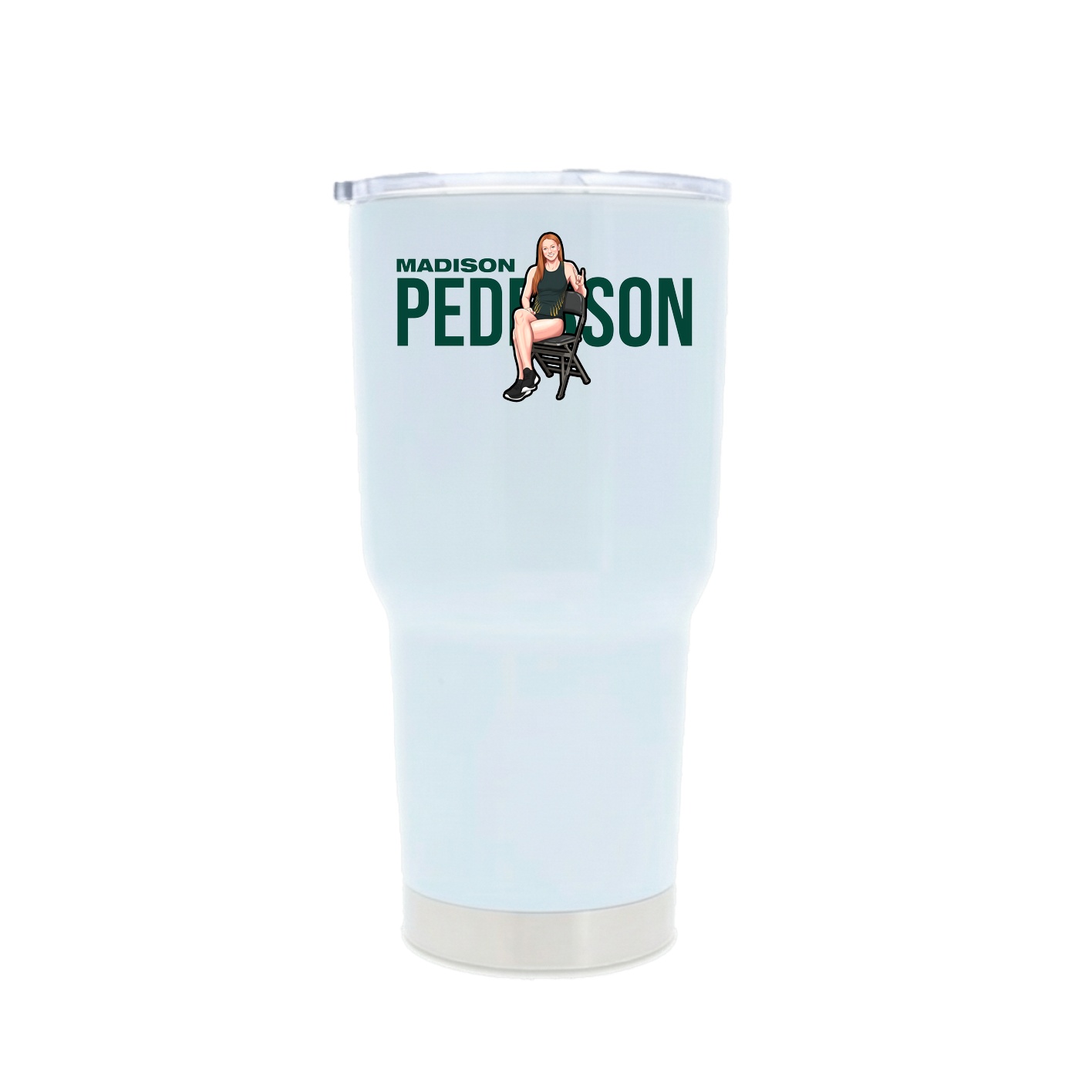 30oz Stainless Steel Tumbler — Player Name in White