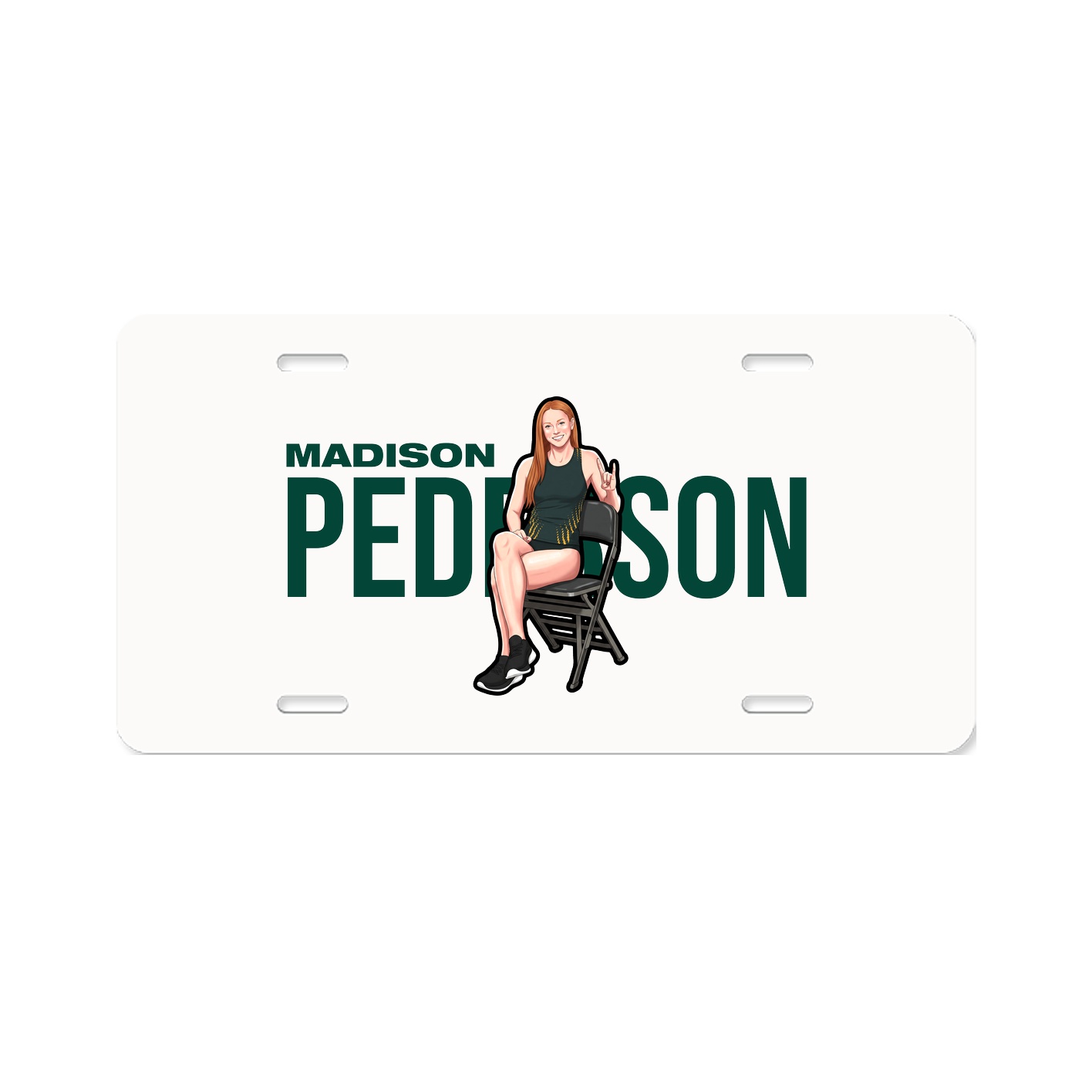 License Plate — Player Name in Classic